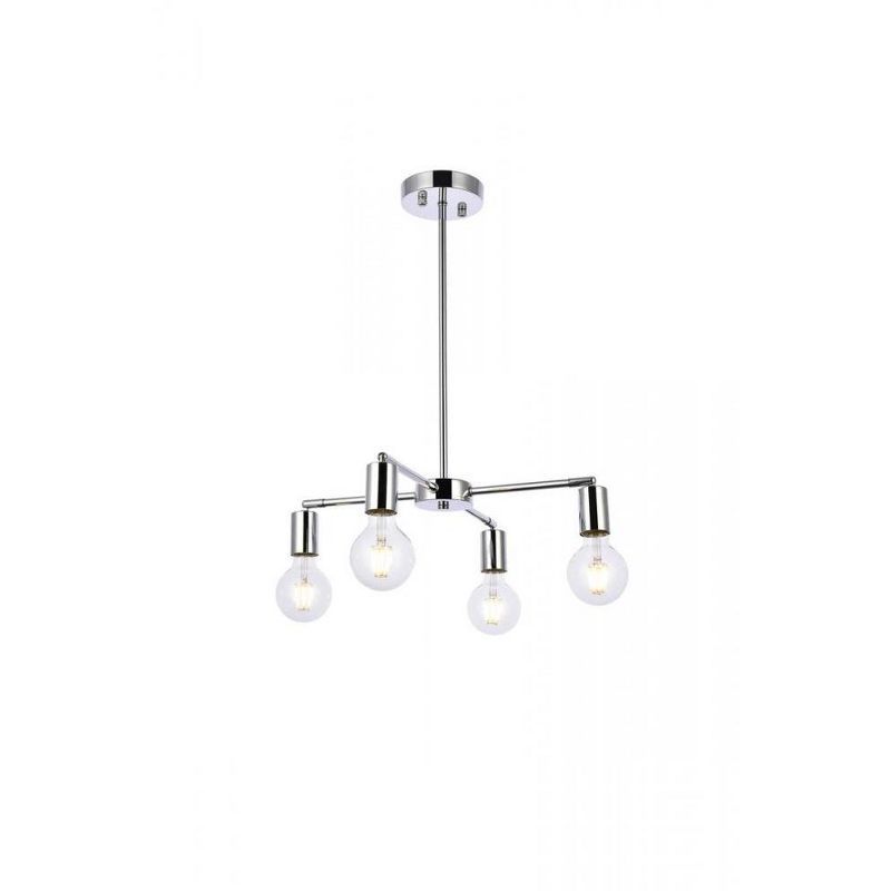 Cairo 4-Light Chrome Iron Indoor/Outdoor Pendant