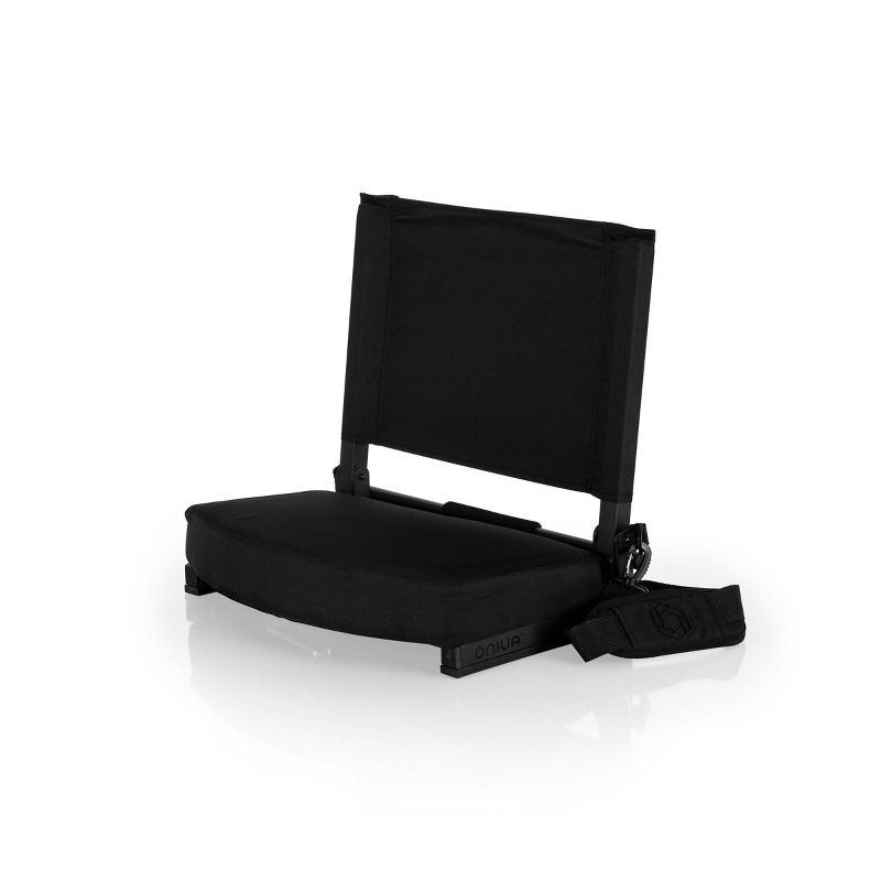 Black Portable Folding Stadium Seat with Steel Frame