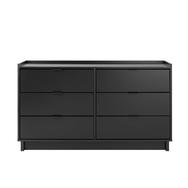 Simply Modern Black 6-Drawer Double Dresser with Soft Close