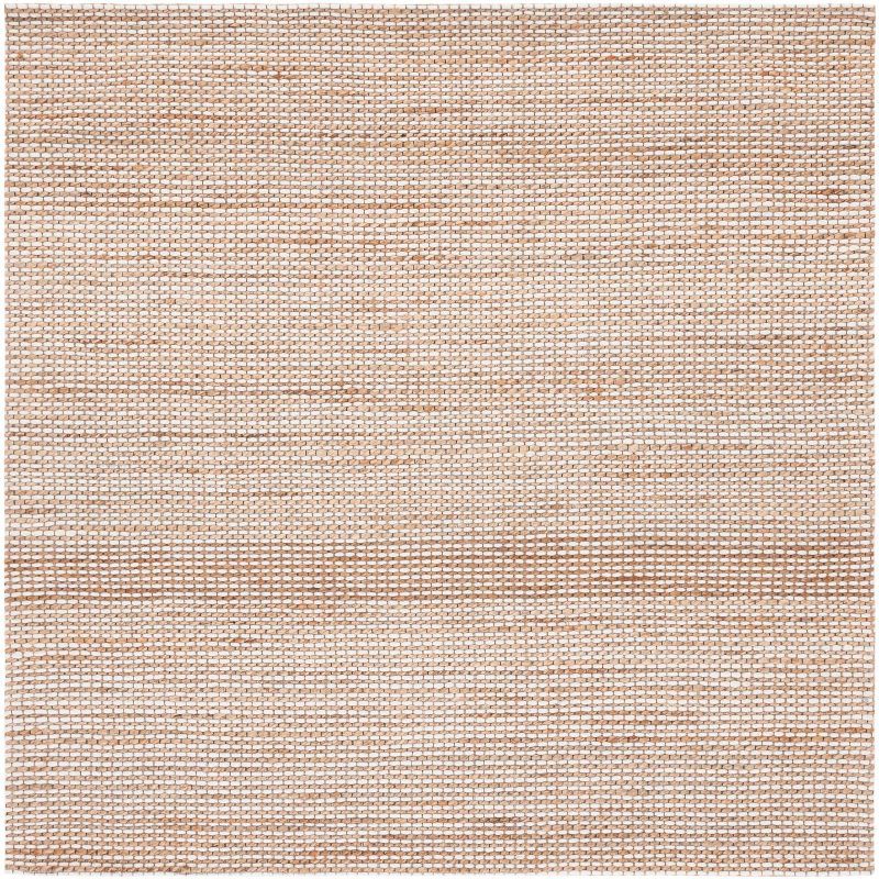 Natural Ivory Hand-Tufted Square Wool Area Rug