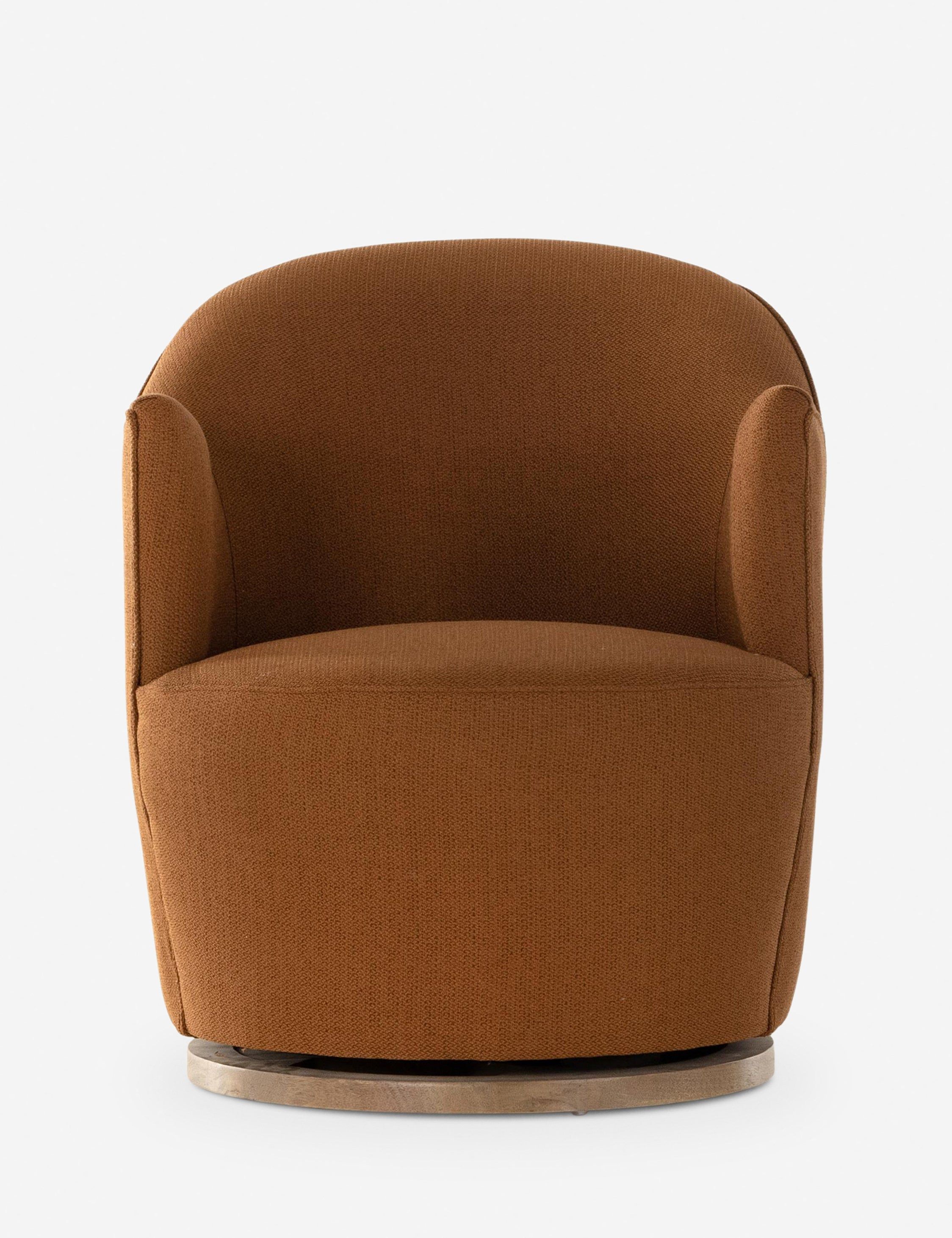 Auburn Patton Burnish Swivel Chair with Wood Base