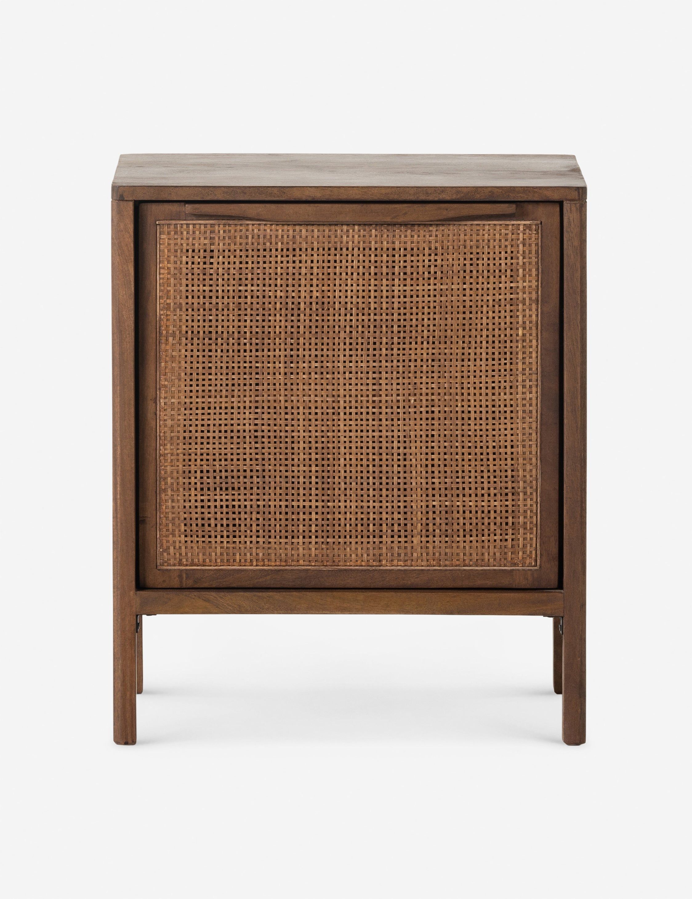 Coastal Breeze Brown Wash Mango and Cane Nightstand