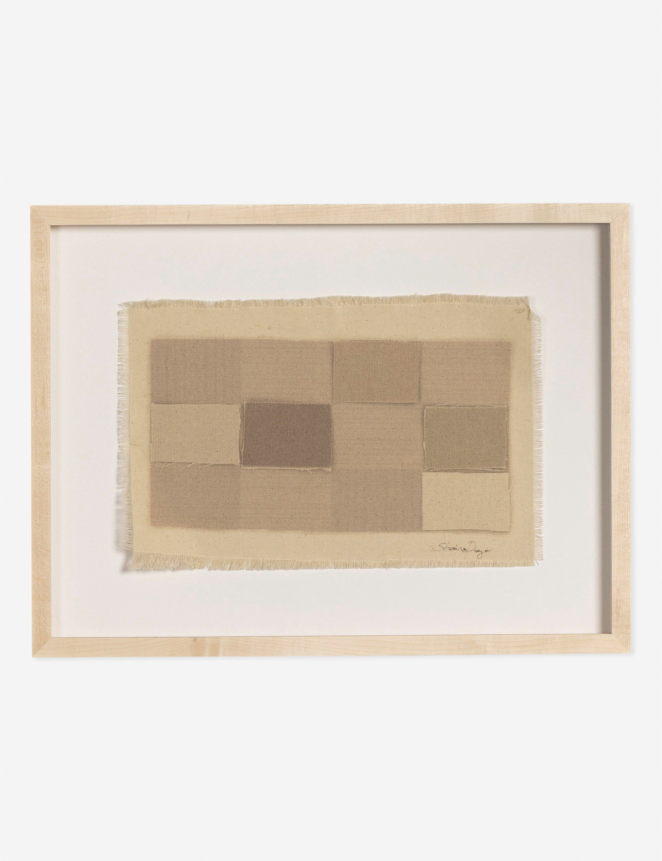 Natural Checkered Earth Tones Abstract Canvas Wall Art