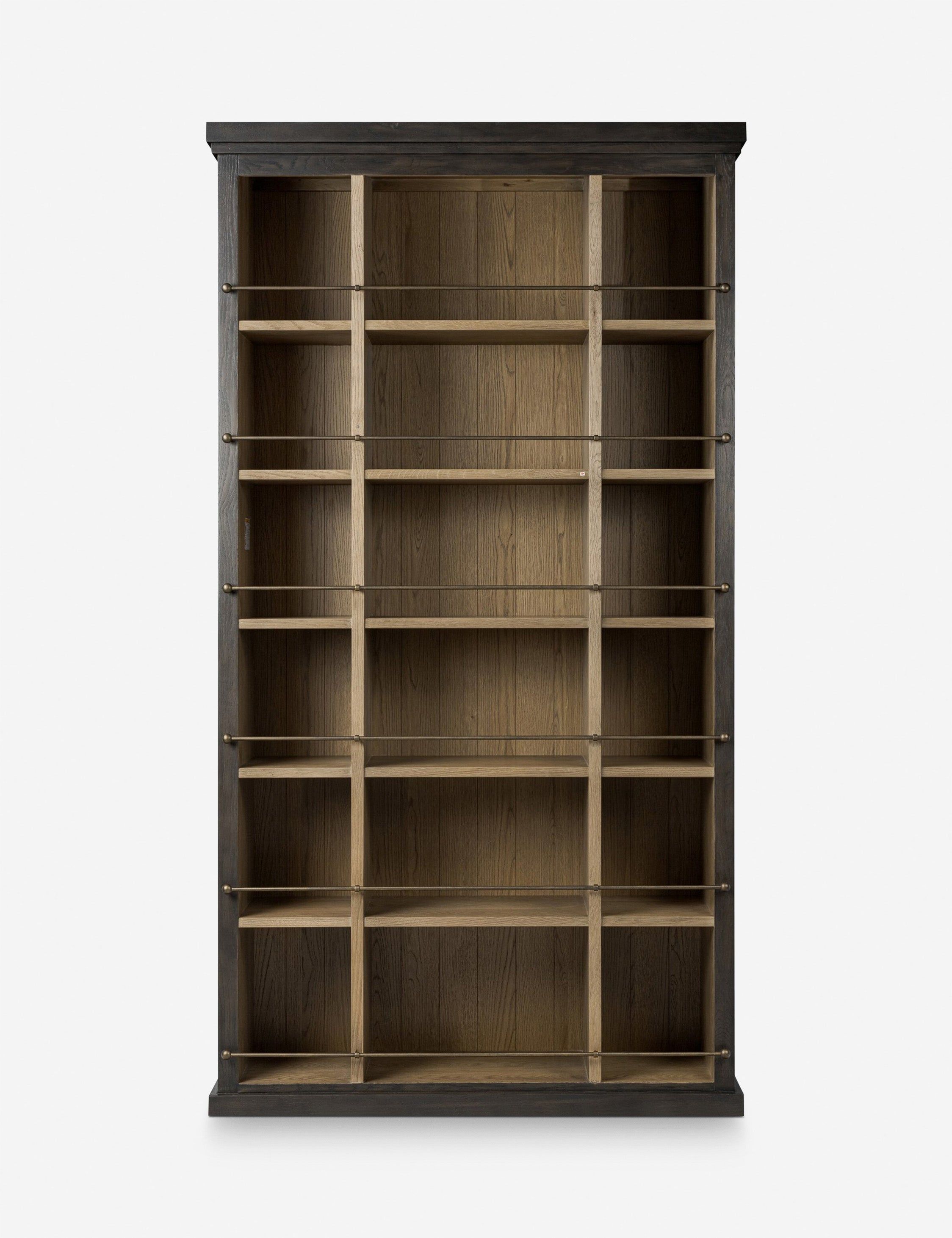 Alistair Smoked Black Veneer Tall Bookcase