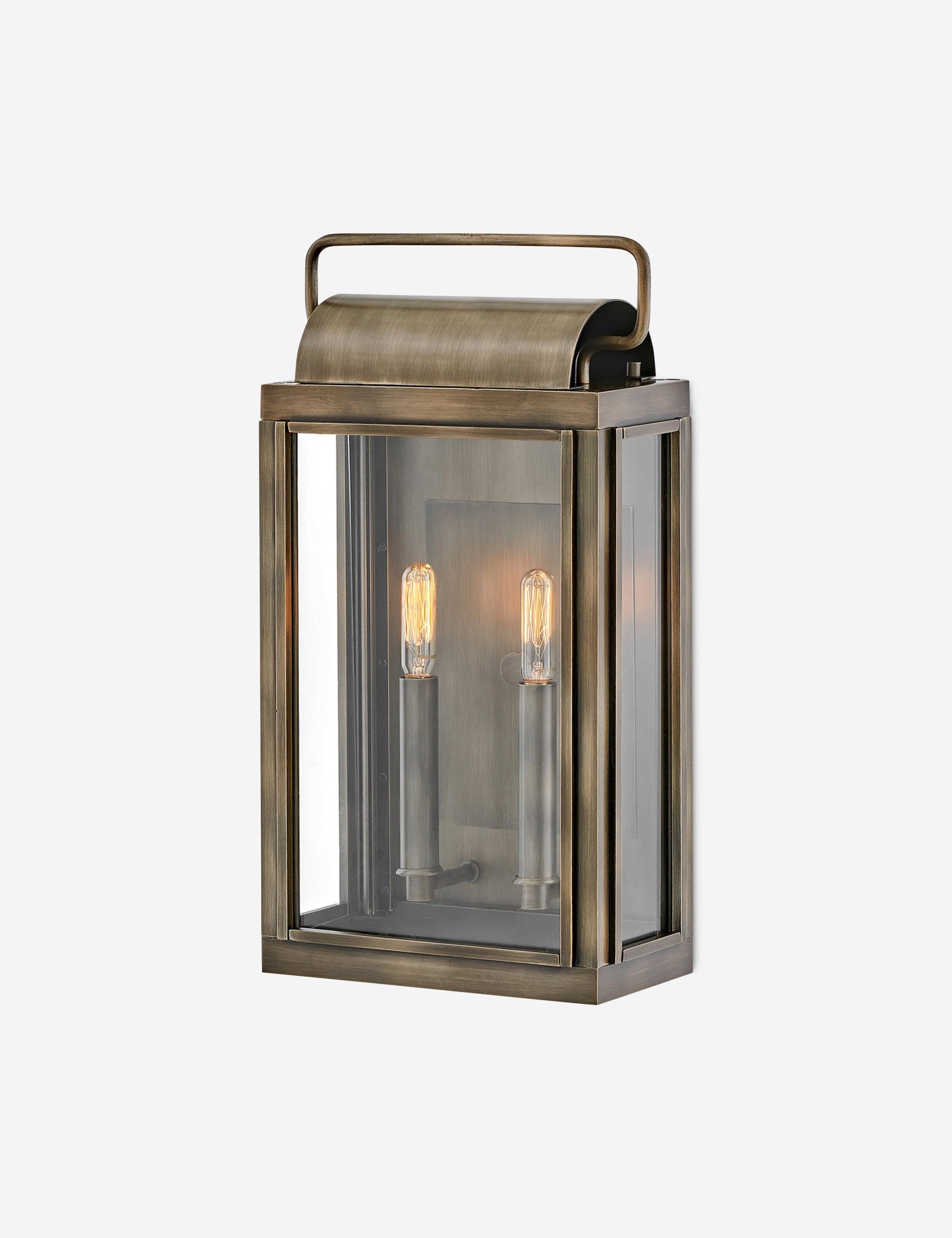 Burnished Bronze 2-Light Outdoor Lantern Sconce