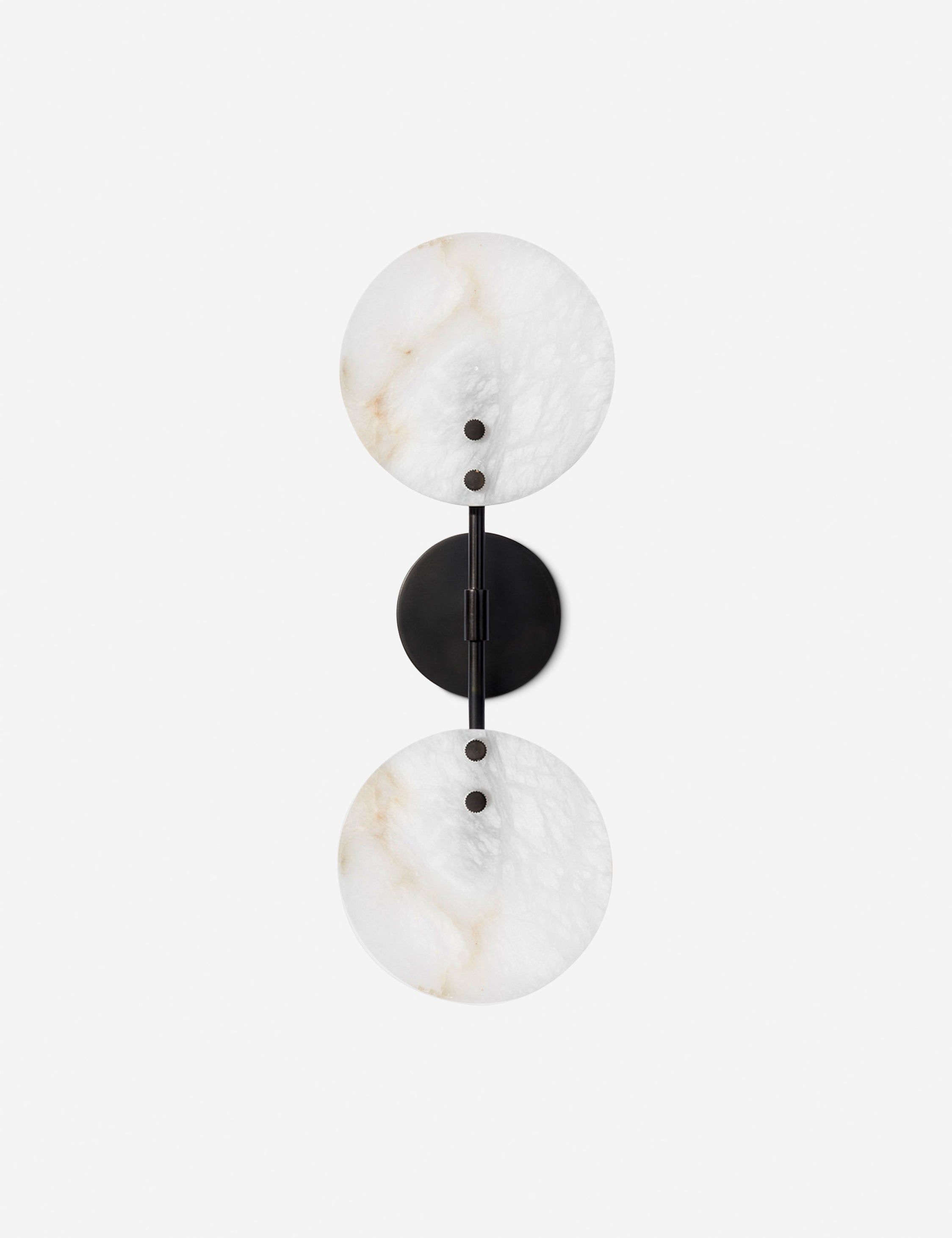 Oracle Bronze and Alabaster 2-Light Wall Sconce