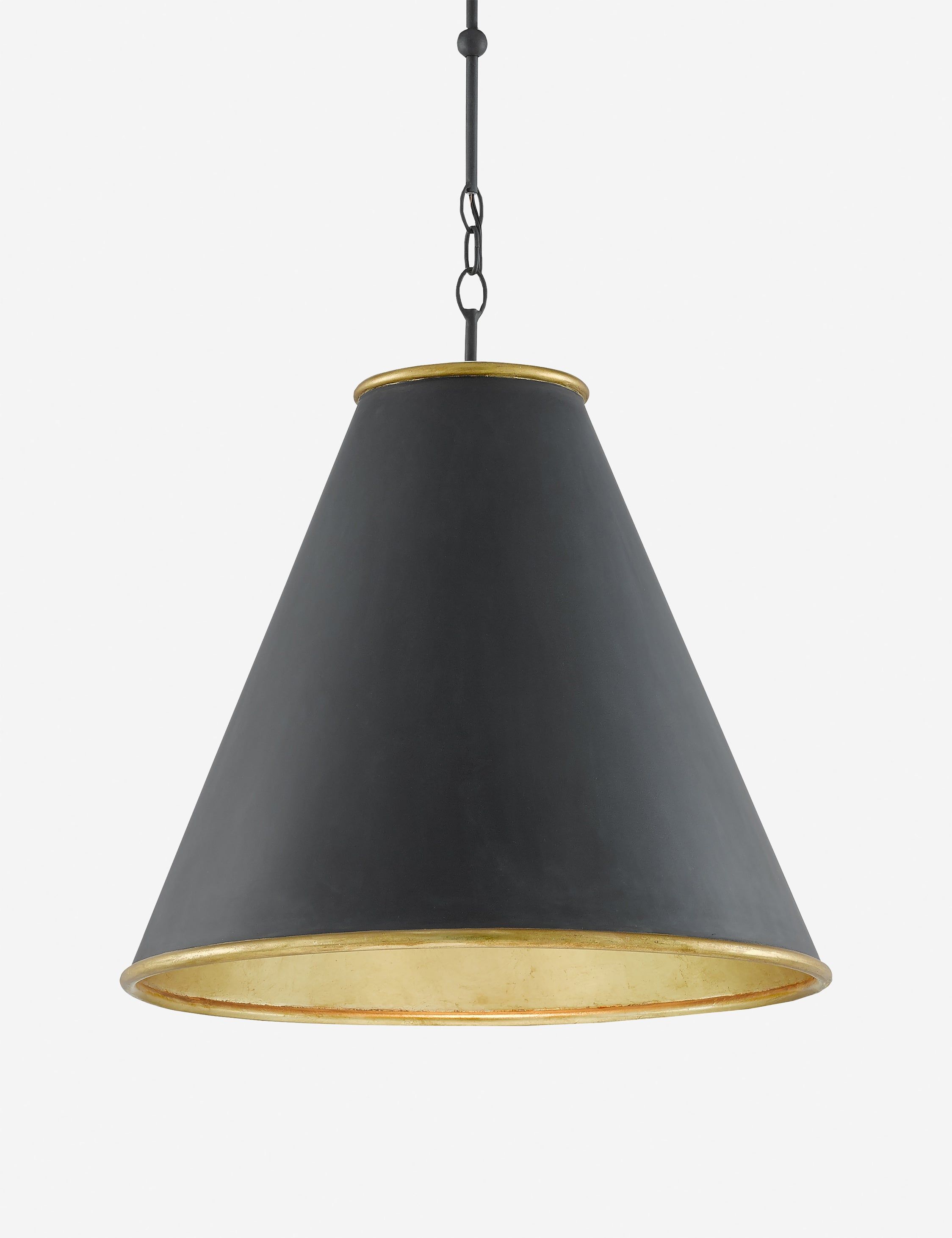 Adkins 22" Black and Gold Adjustable Pendant Light