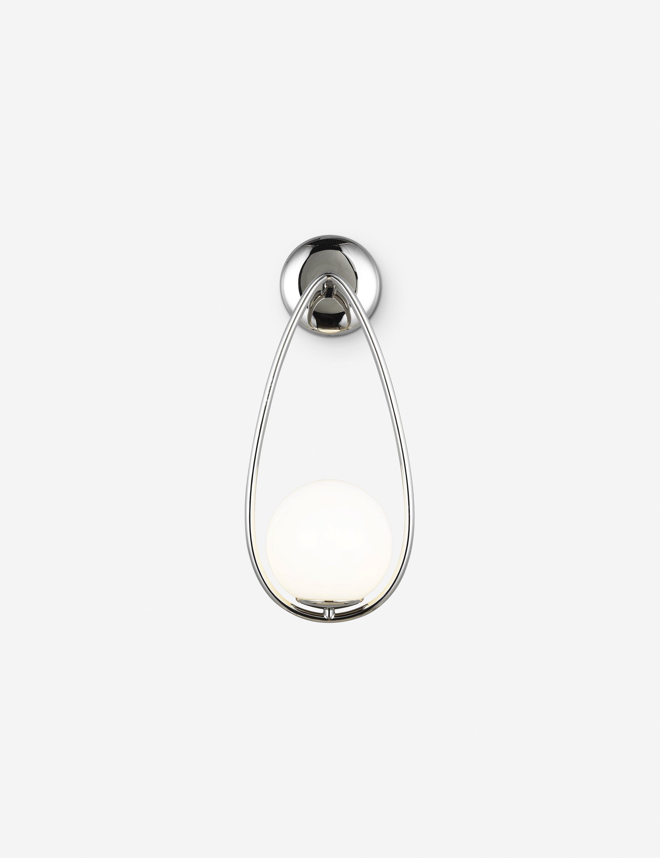 Galassia Polished Nickel 18.75" Elegant Teardrop Wall Sconce