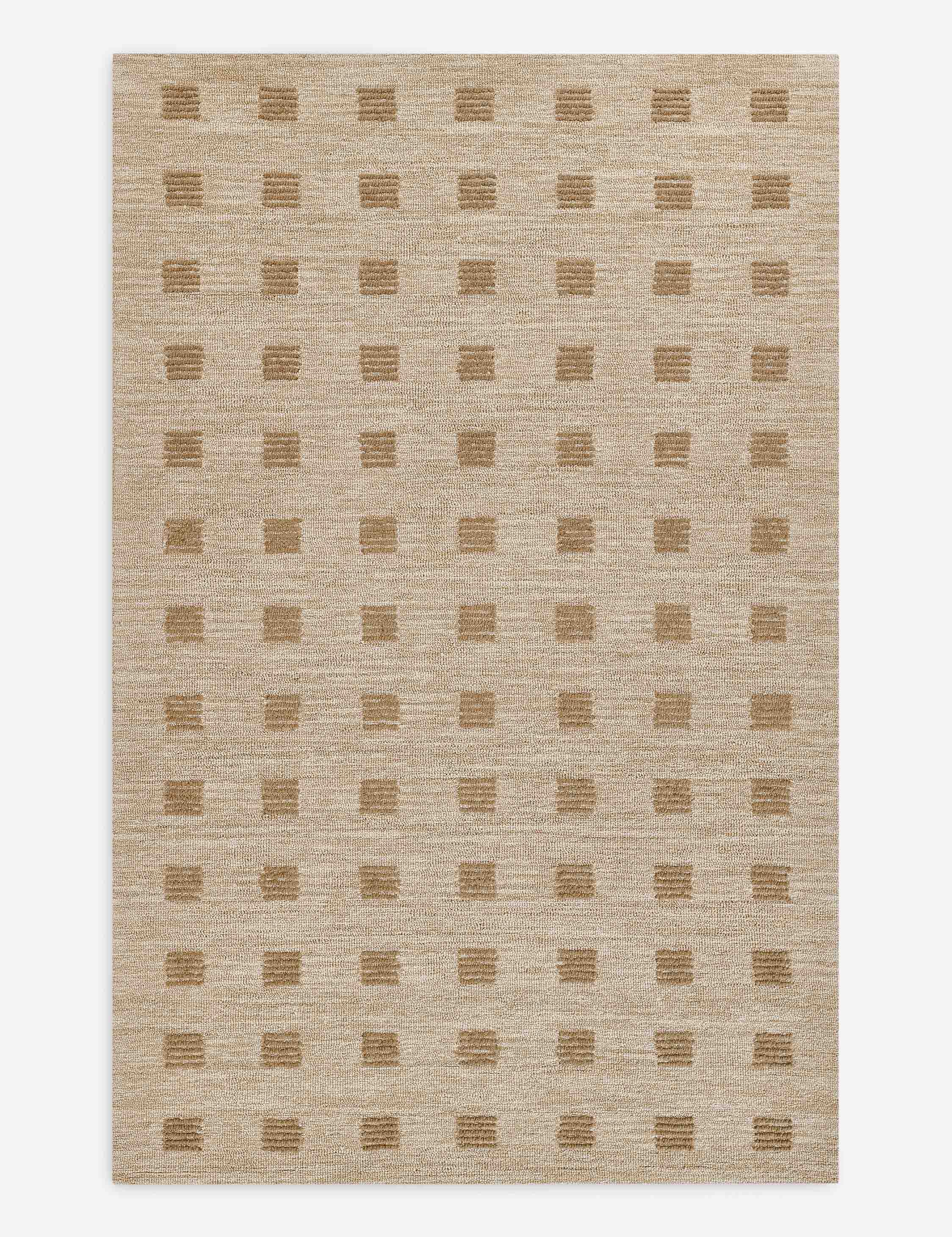 Natural Hand-Tufted Wool and Viscose Rectangular Rug 5' x 8'