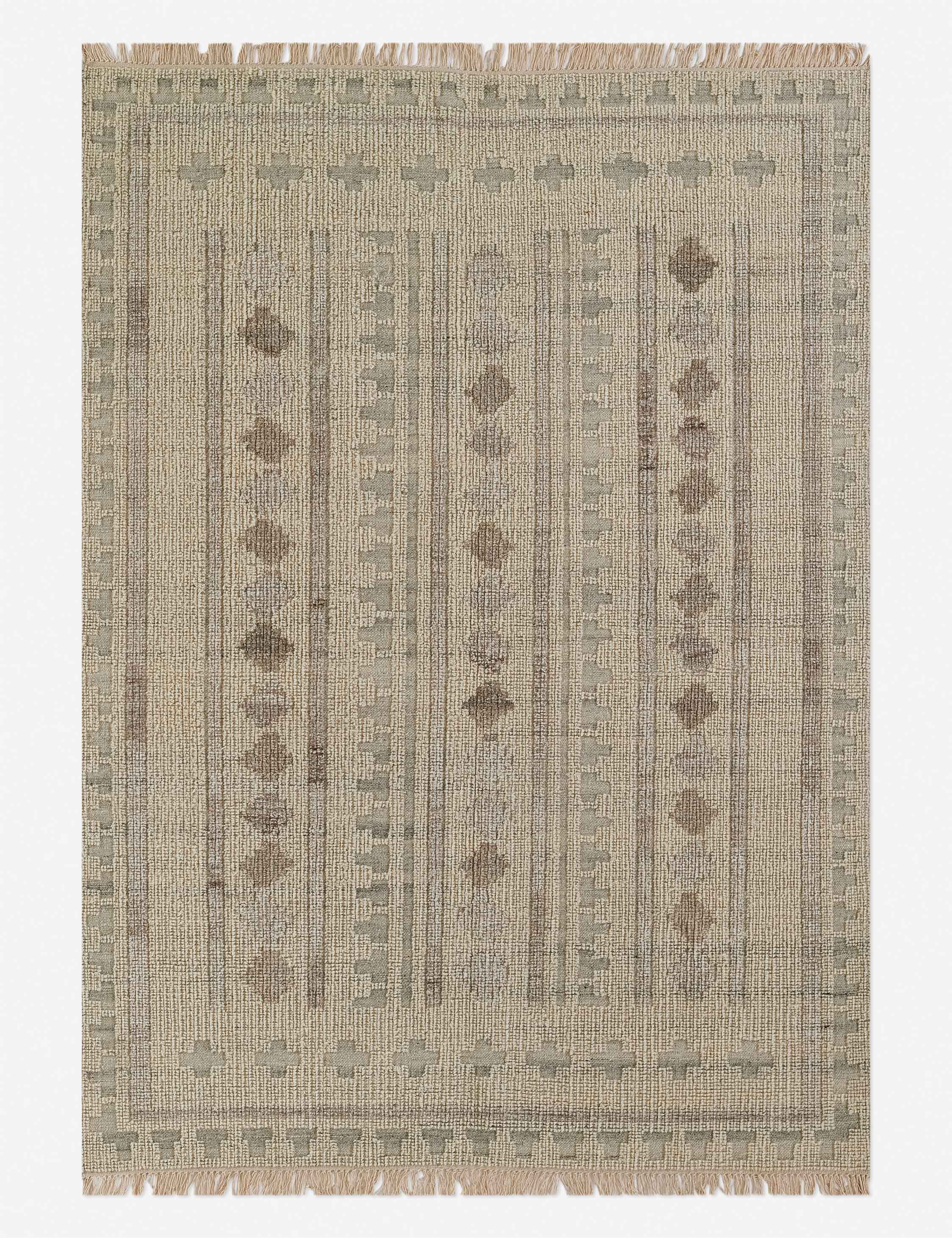 Bristol Ivory Handwoven Wool Rectangular Rug - 3'6" x 5'6"