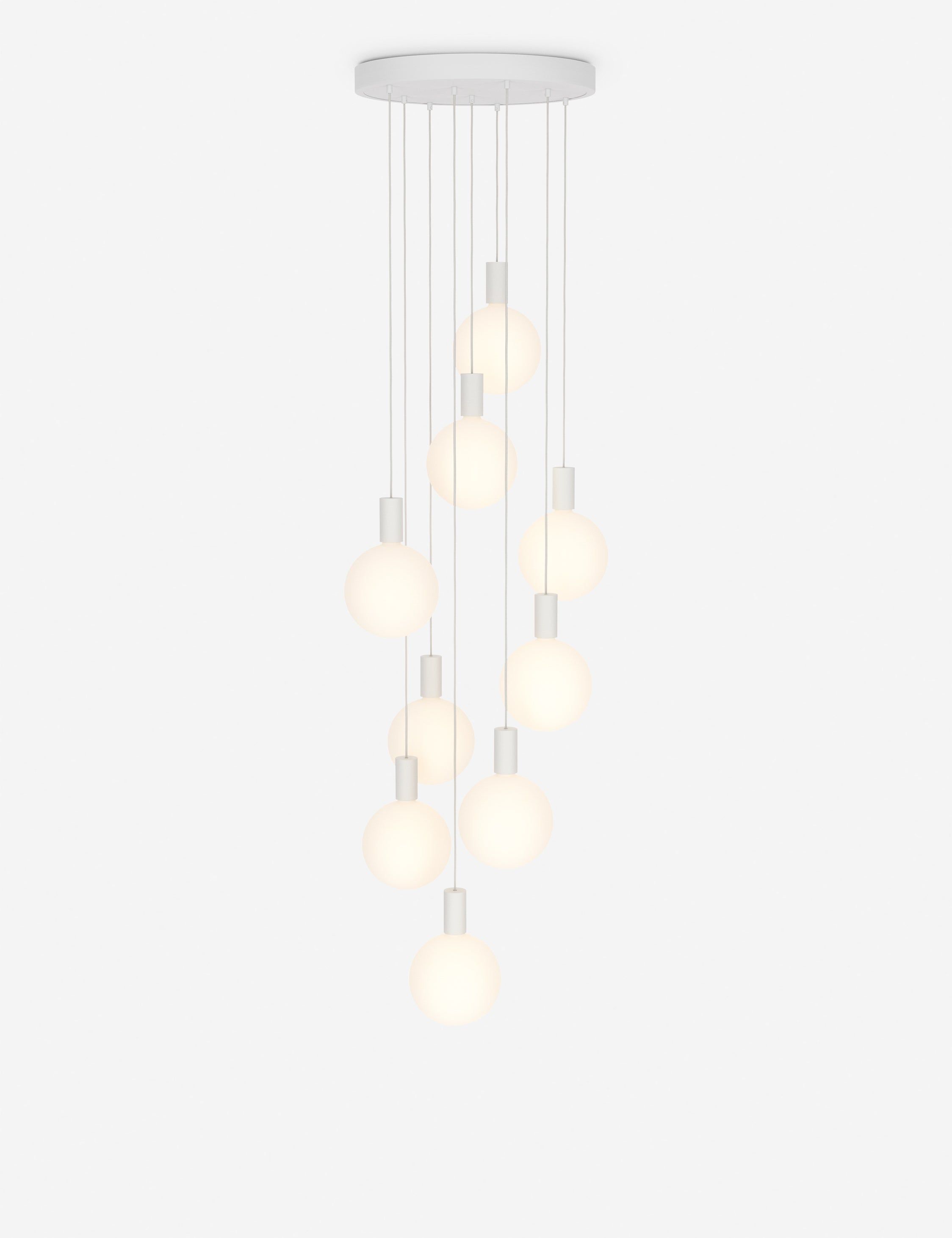 Alumina Cascade 20" Matte White Aluminum LED Globe Pendant