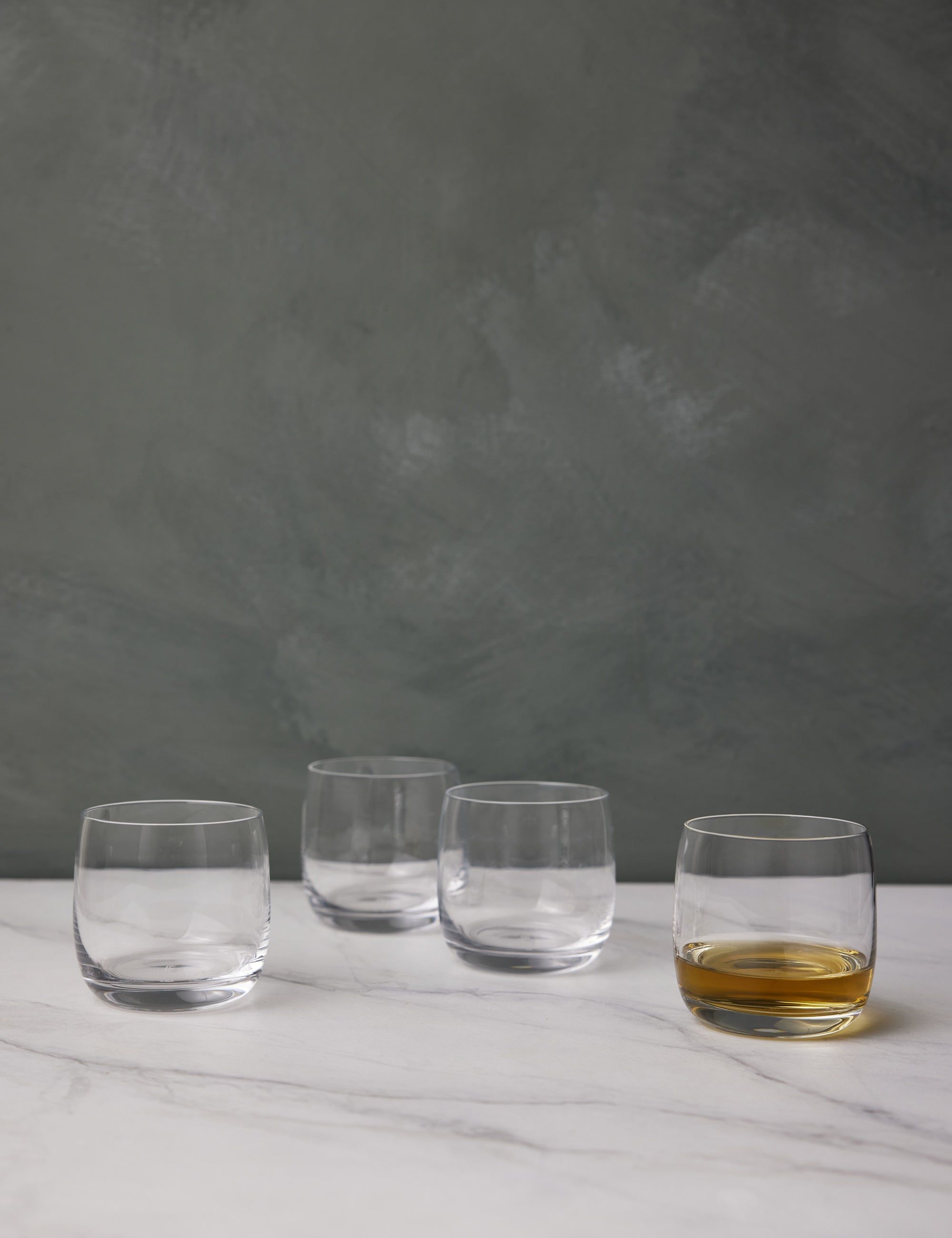 Clear Recyclable Glass Round Tumblers Set of 4