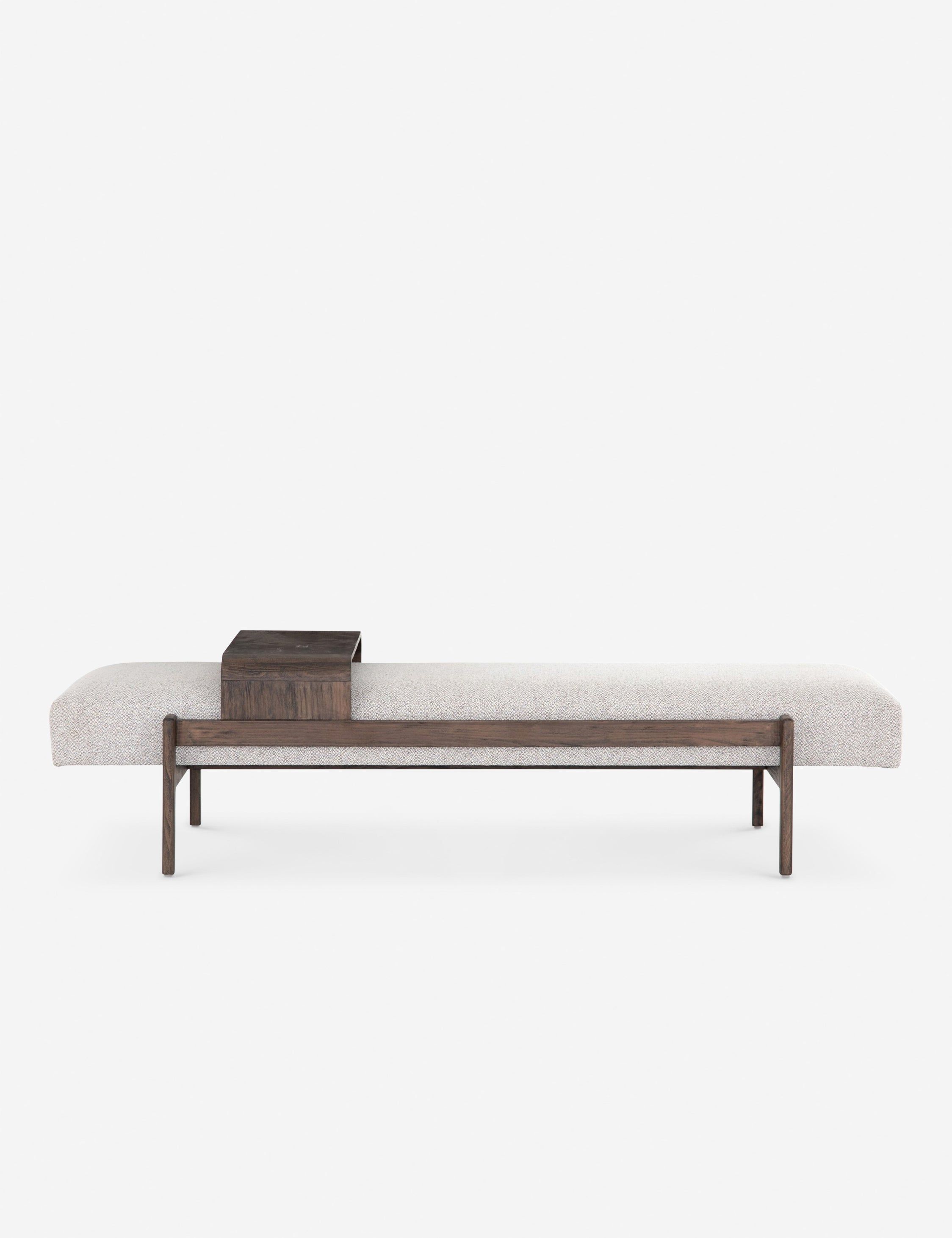 Sienna Vintage Inspired White and Brown Modern Bench