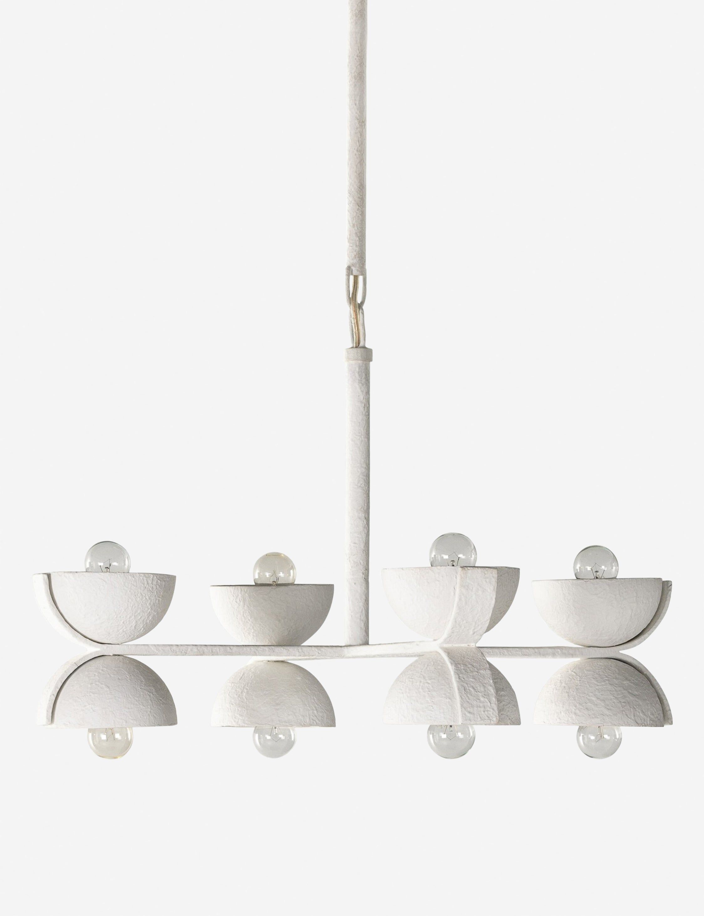 Santorini Hand-Molded 8-Light Matte White Plaster Chandelier