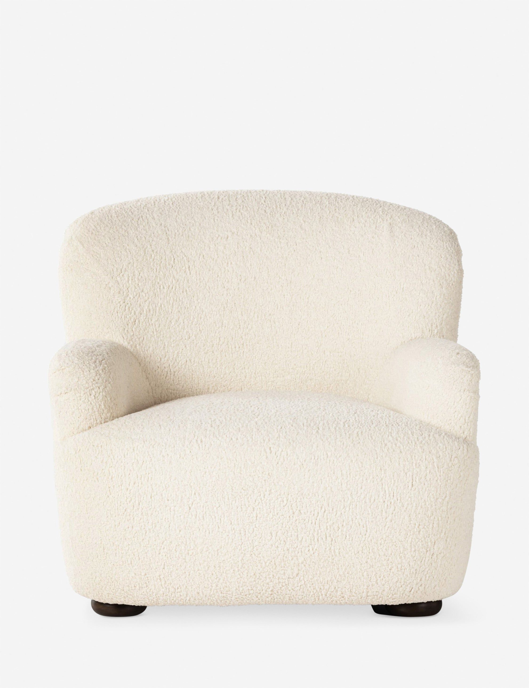 Sheepskin Natural Contemporary 35.5" Accent Chair