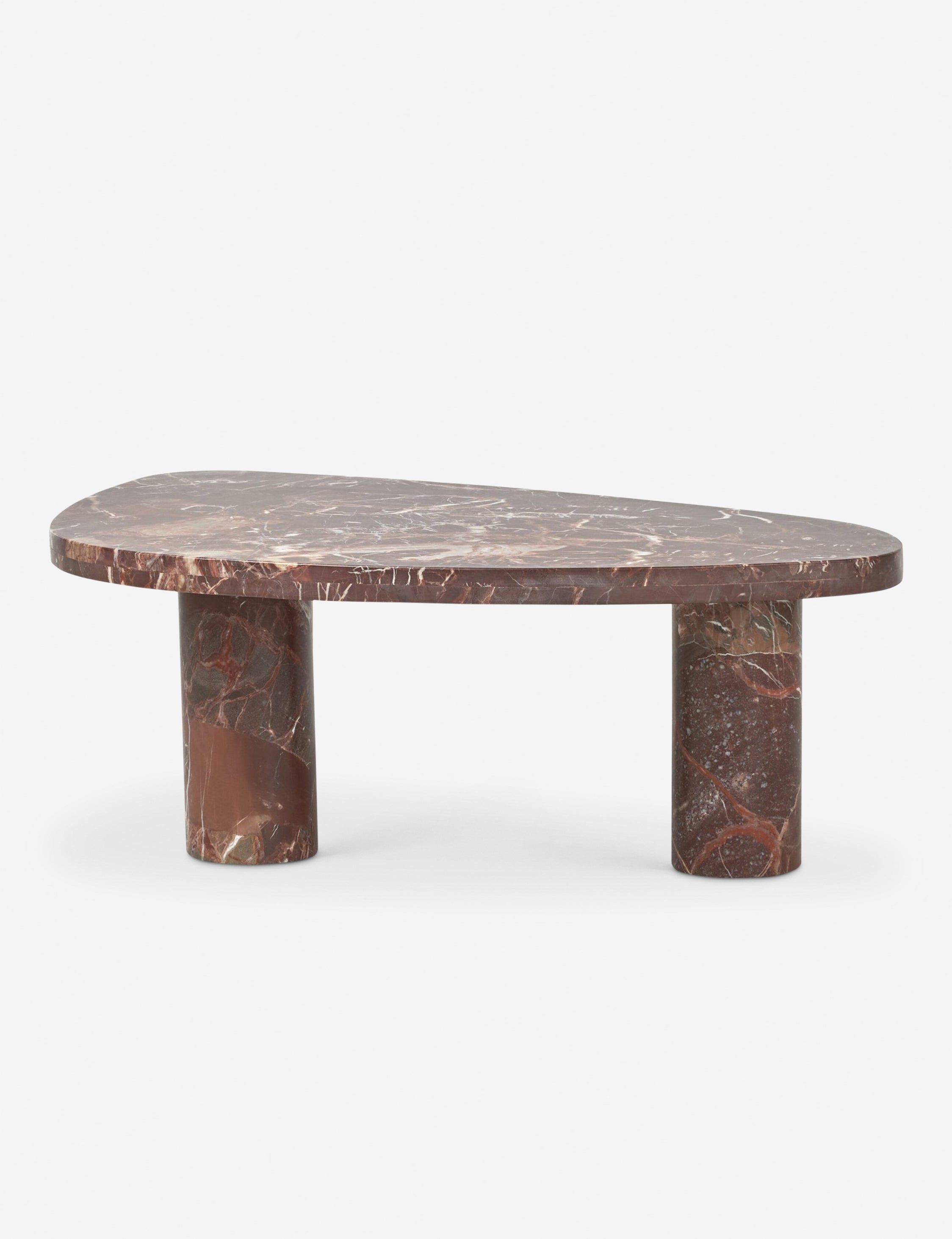 Large Merlot Marble Coffee Table with Storage