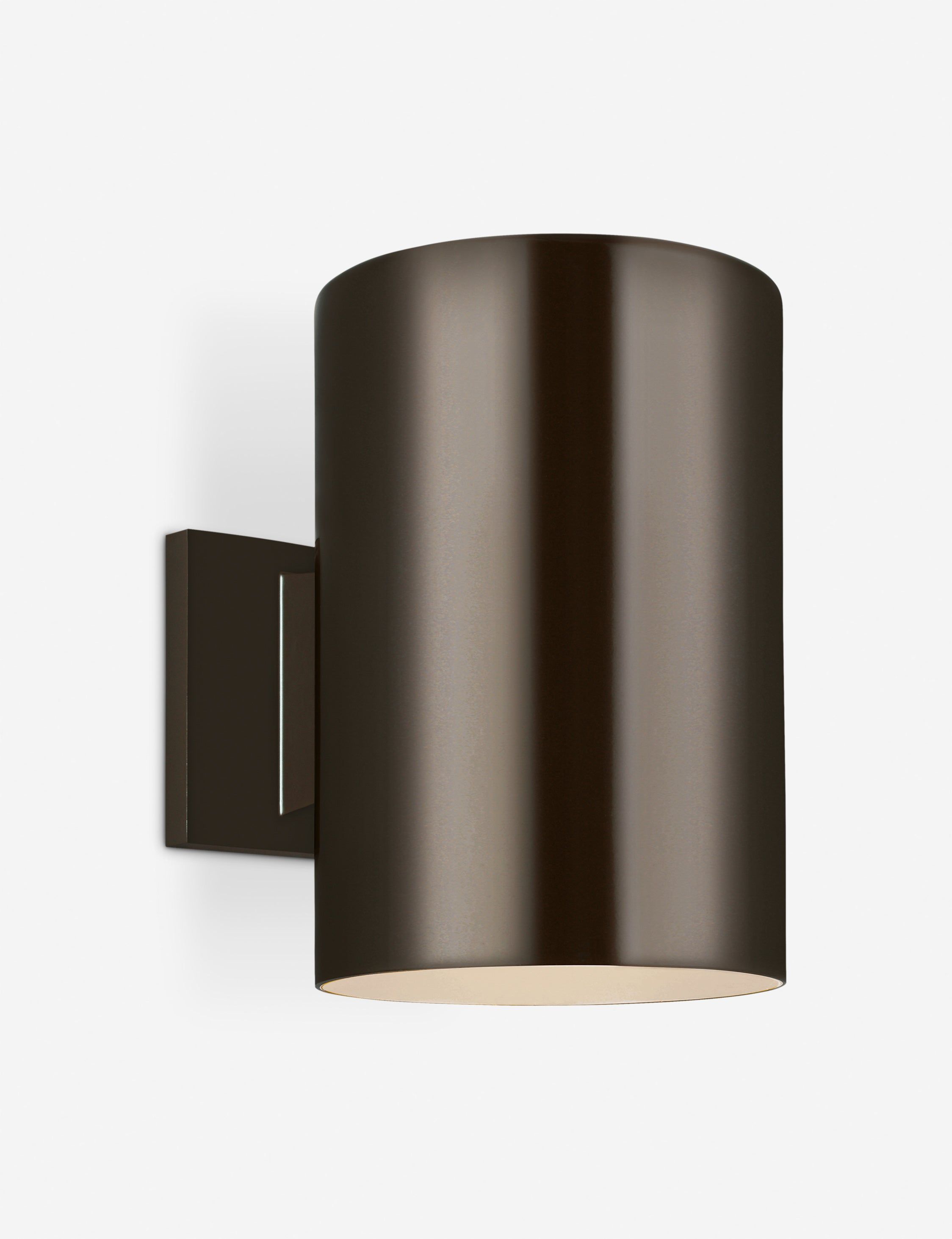 Bronze Brown Dimmable Cylinder Sconce for Outdoor Lighting