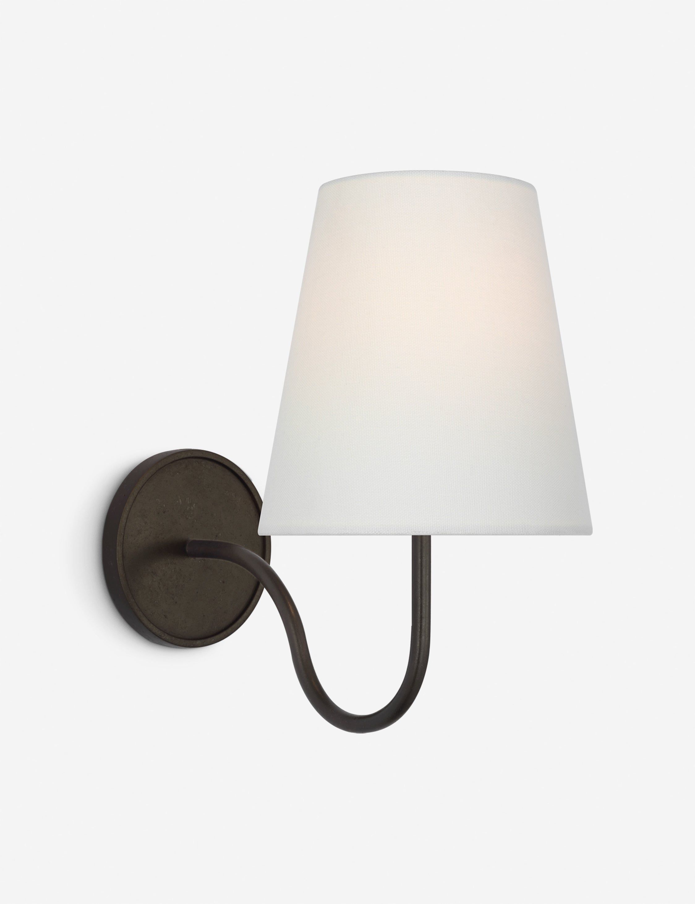 Aged Iron and Linen 10.75" Wall Sconce