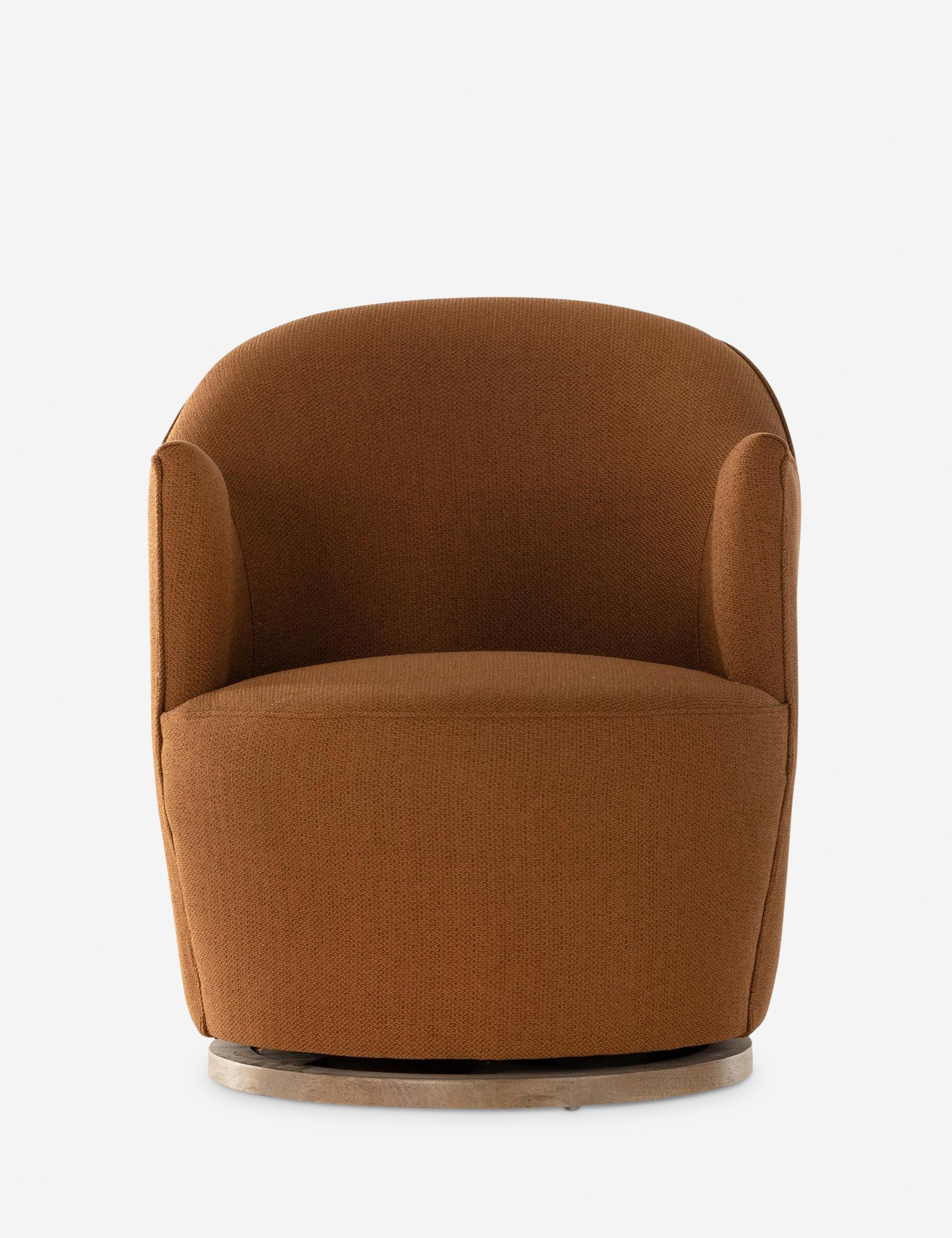 Auburn Patton Burnish Swivel Chair with Wood Base