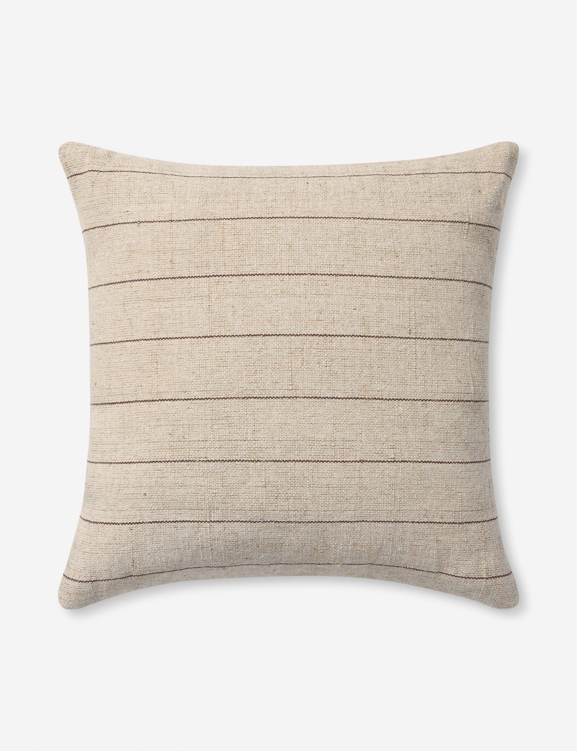Amber Lewis Sand Plaid Cotton 22" Throw Pillow