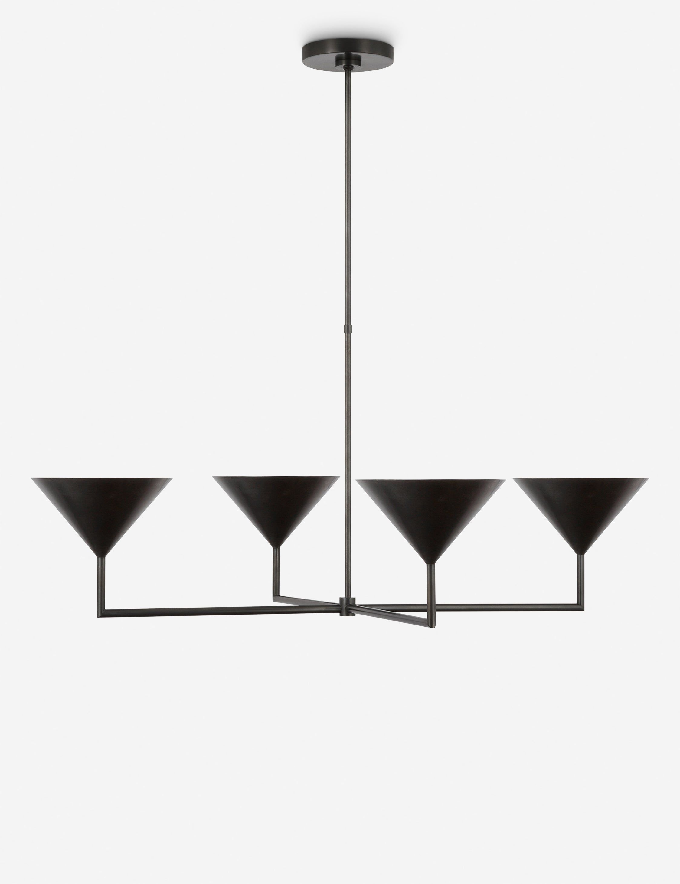 Bronze 38" Linear 4-Light Chandelier