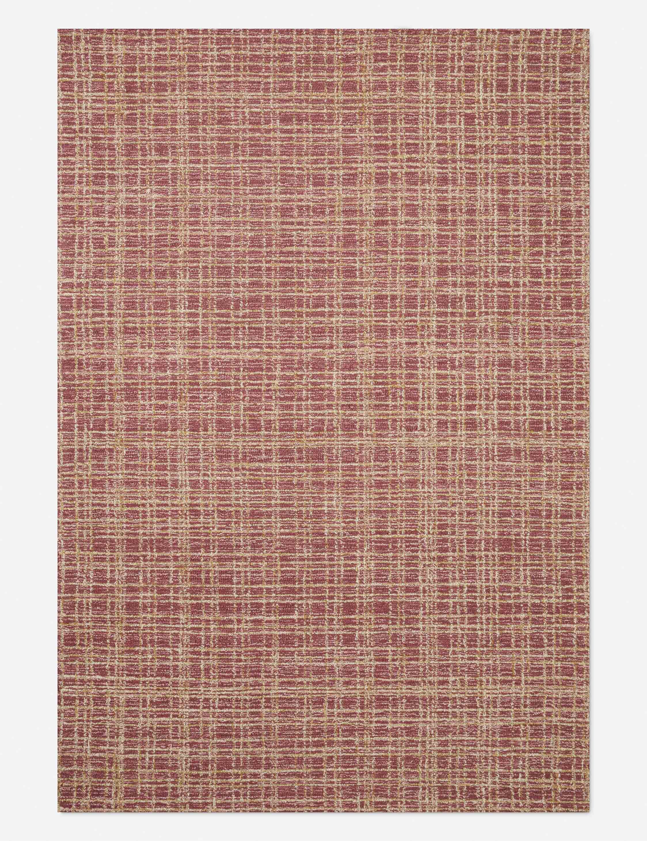 Berry & Natural Hand-Tufted Wool Runner Rug 2'6" x 9'9"
