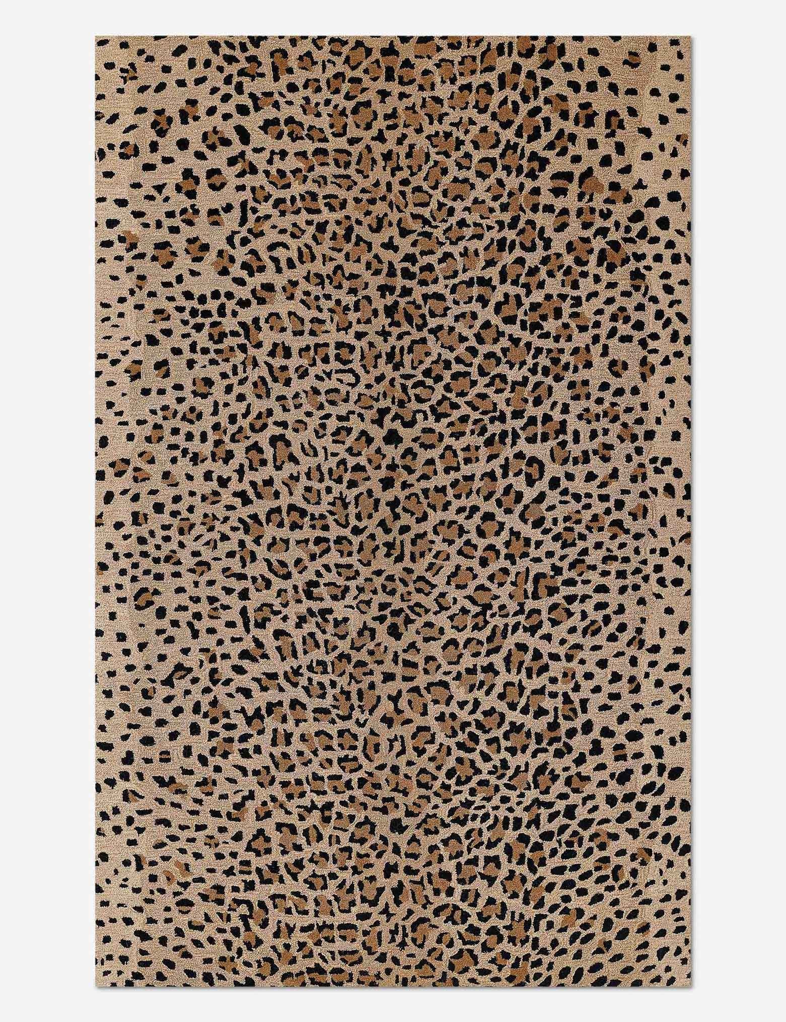 Rectangular Red Hand-Tufted Wool Modern Area Rug