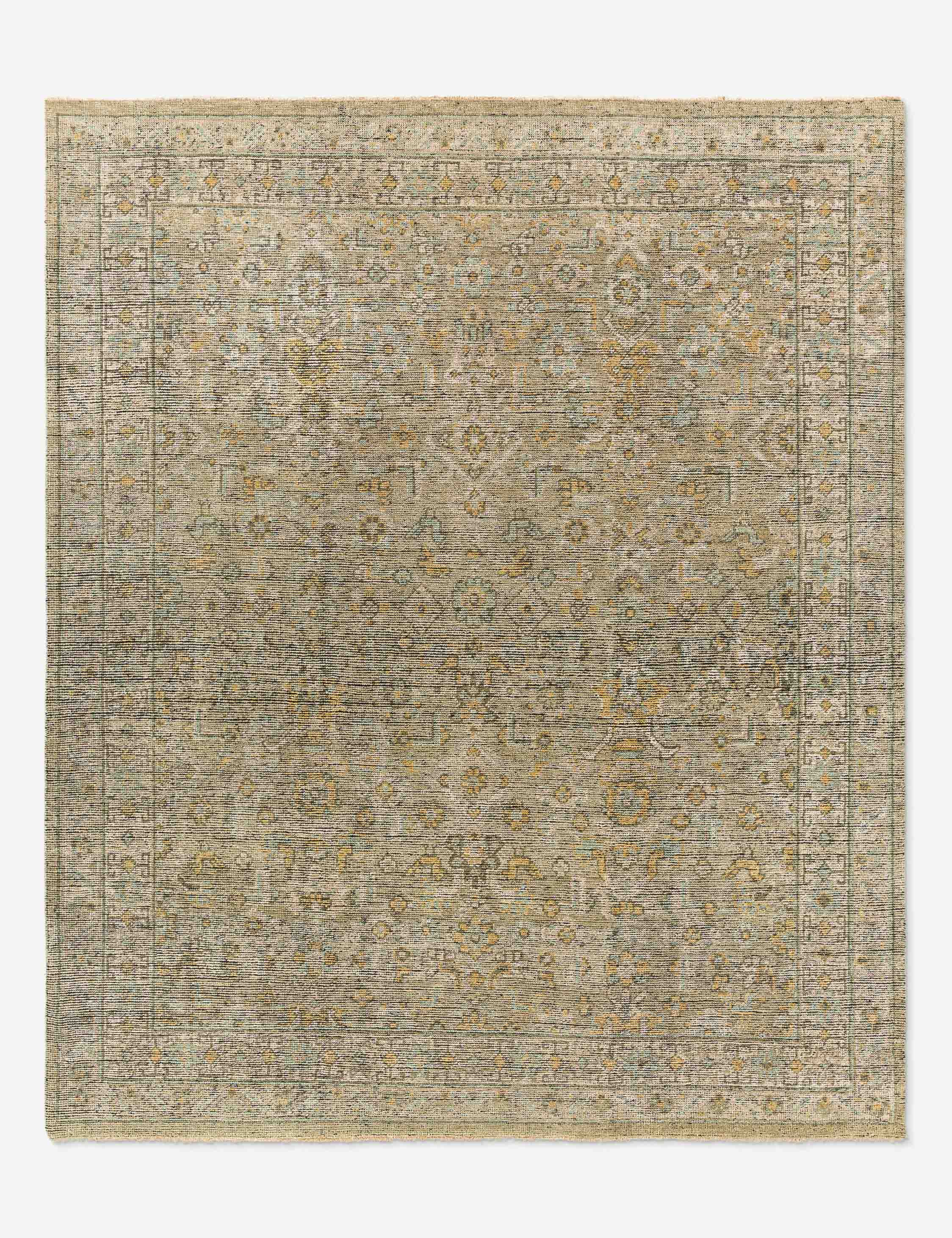 Gray Hand-Knotted Wool Rectangular 10' x 14' Rug