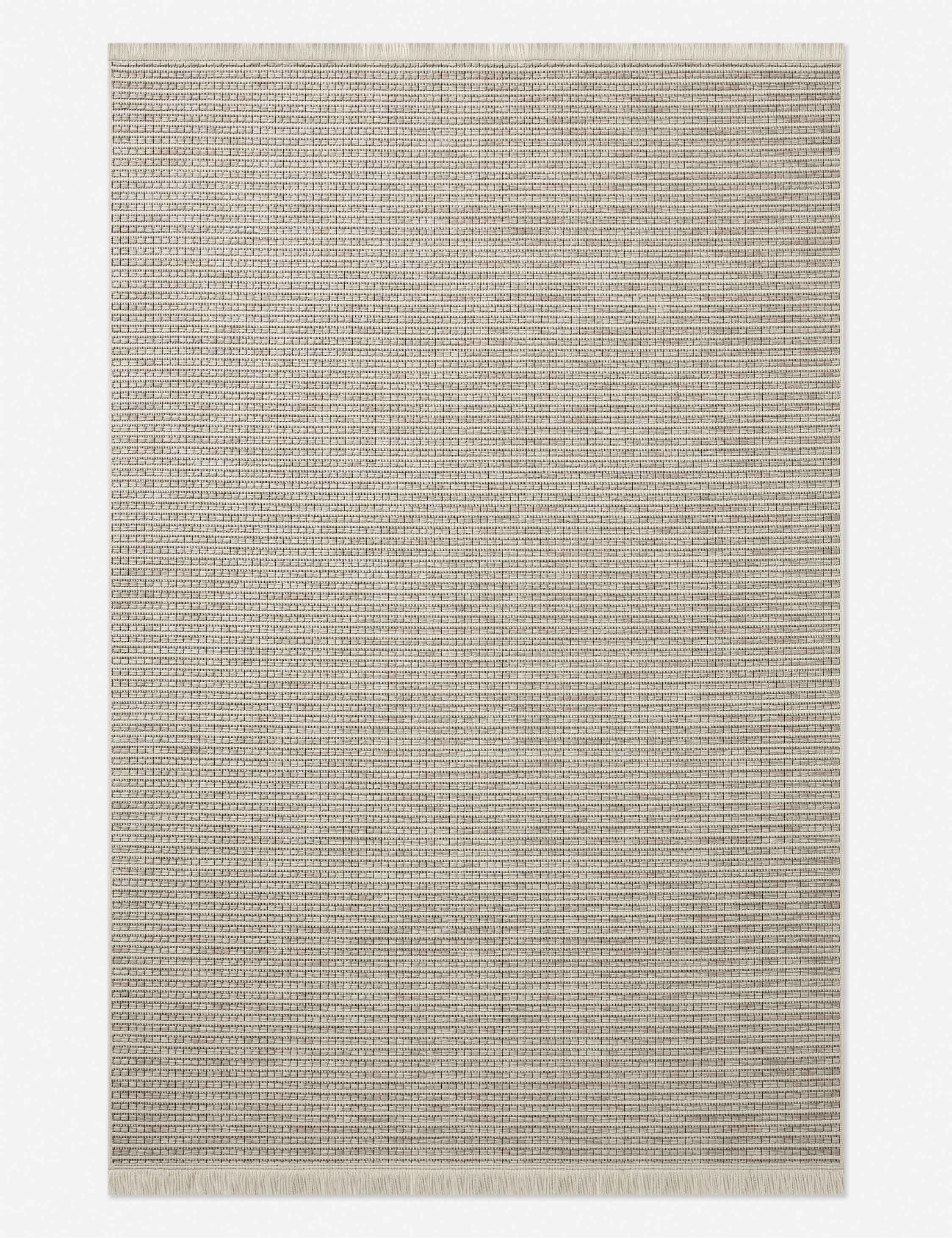 Ivory and Dove Geometric Wool Runner Rug 2'3" x 7'7"