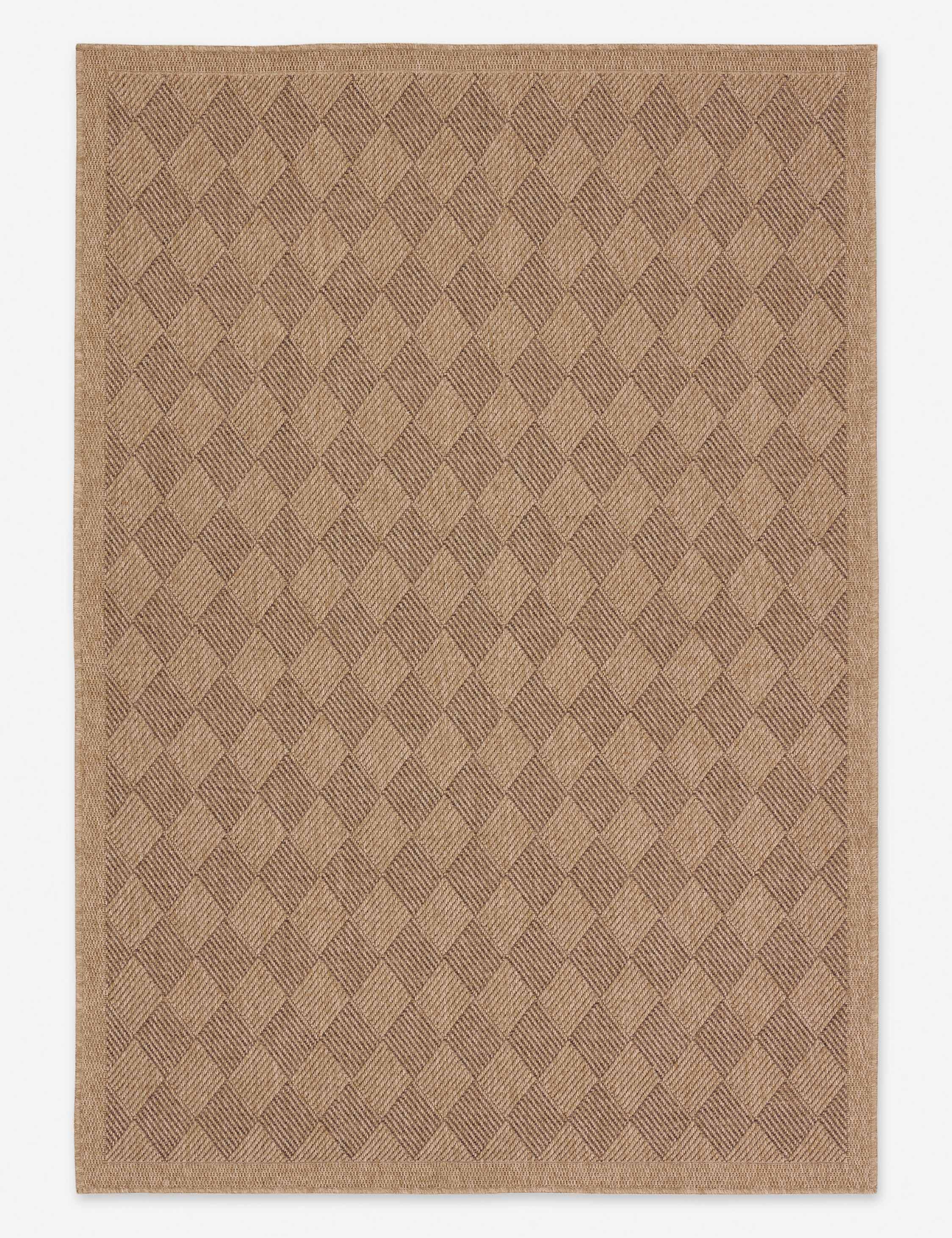 Brown Synthetic Flat Woven 4' x 6' Indoor/Outdoor Rug