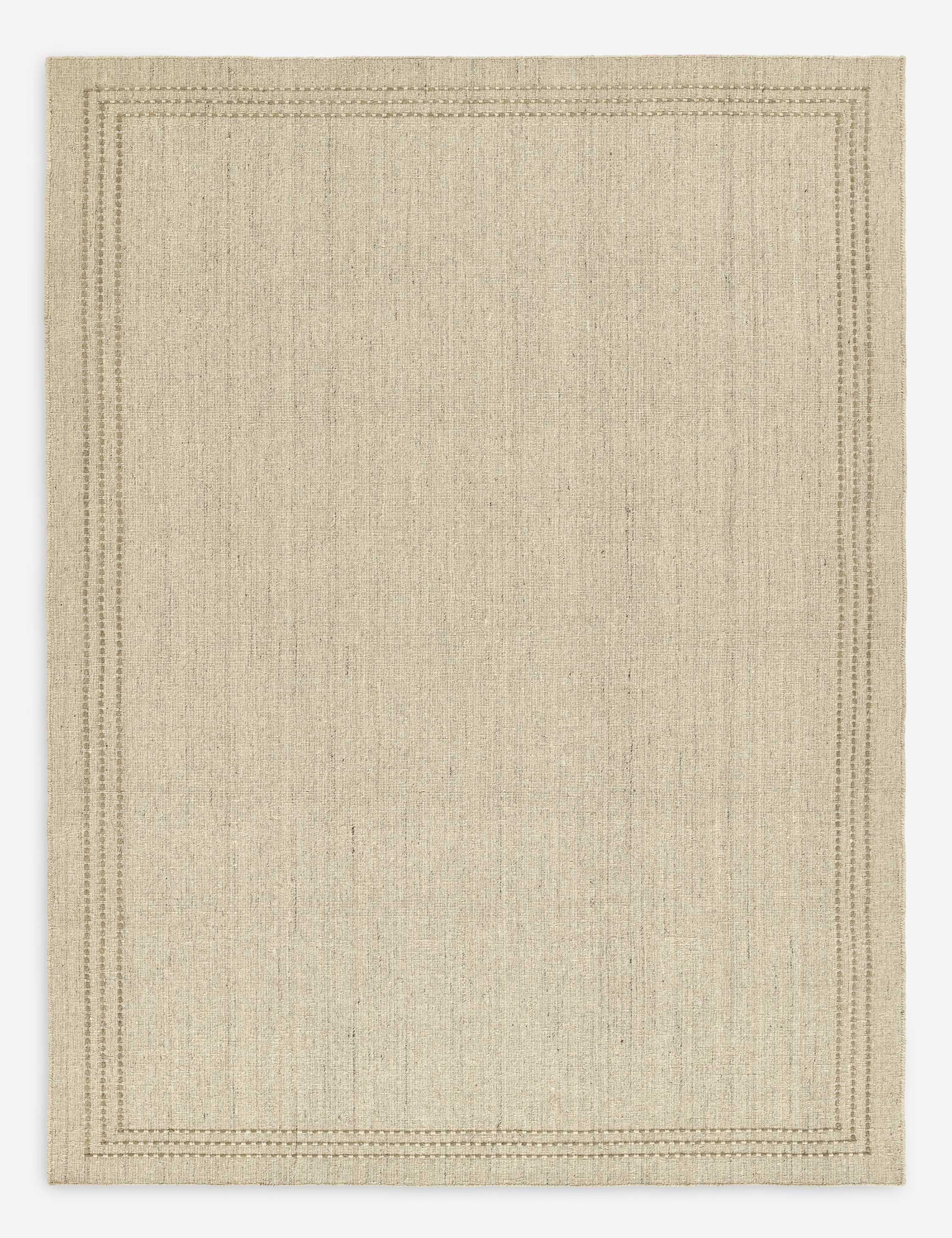 Natural Hand-Loomed Wool and Synthetic Stripe Rug, 3'6" x 5'6"