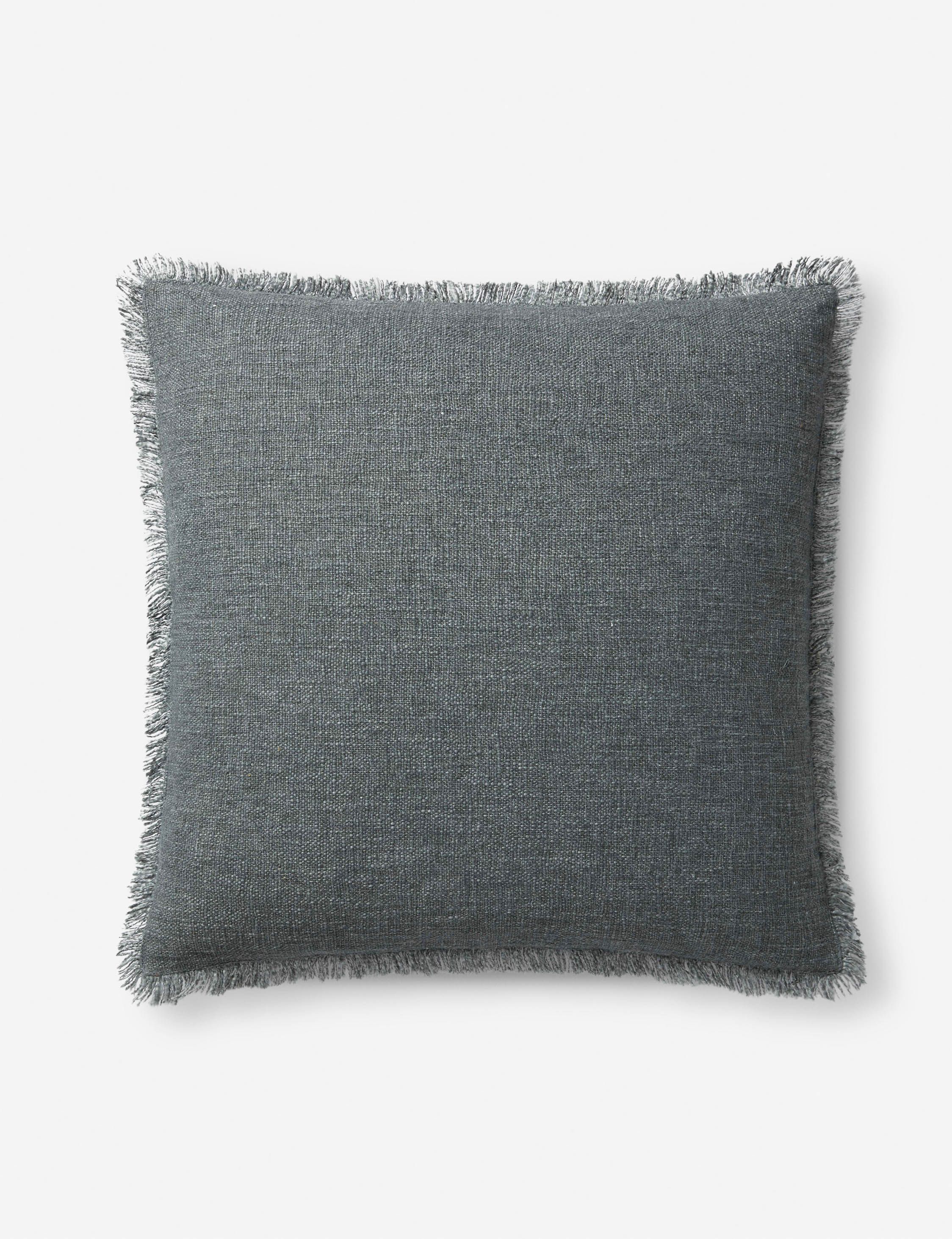 Amber Lewis Blue 22" x 22" Down Insert Fringed Pillow