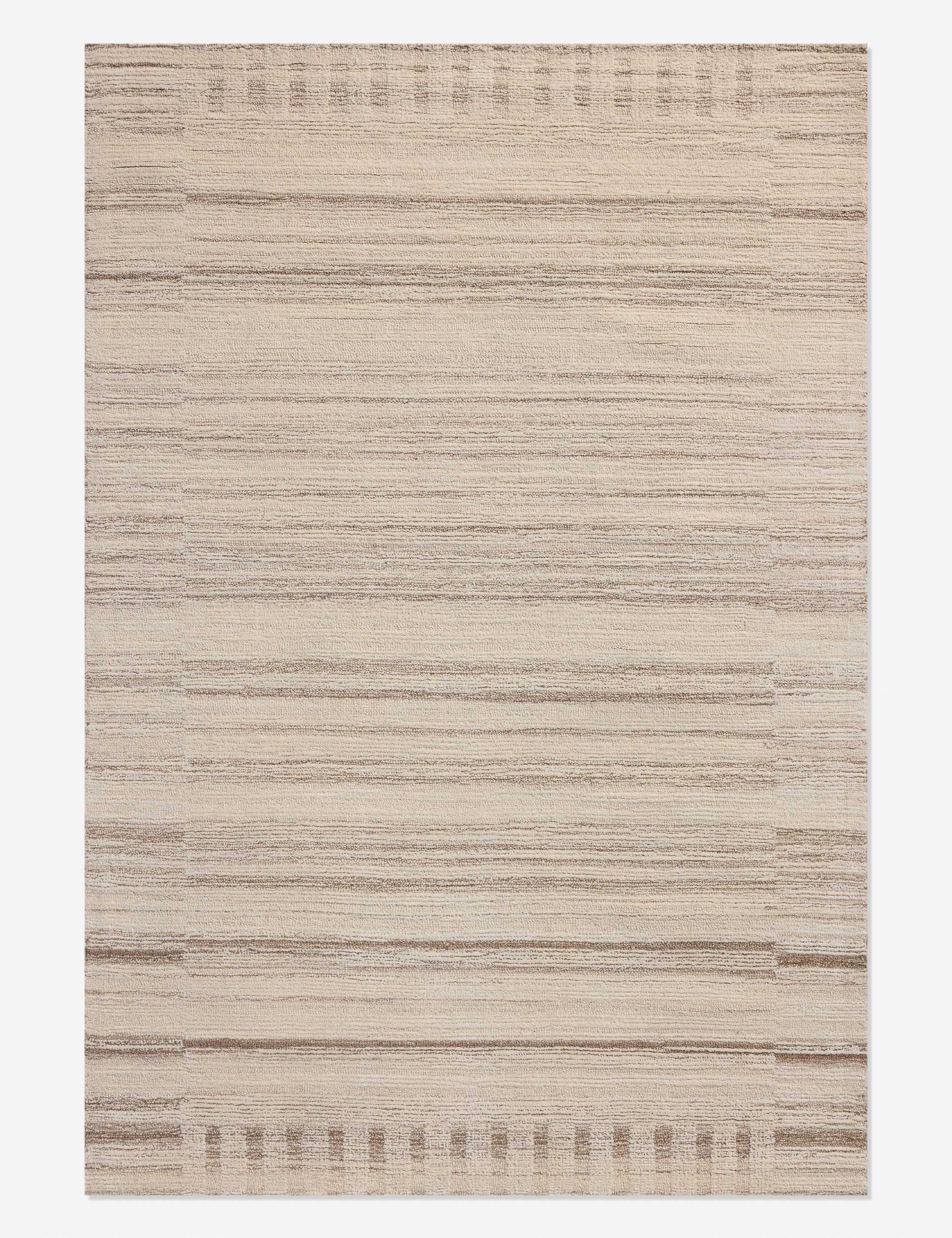 Natural Oatmeal Hand-Tufted Wool 5' x 7'6" Area Rug