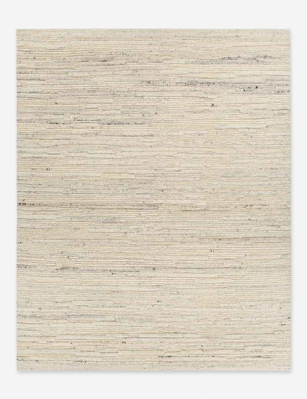 Elegance Noir 9' x 12' Handwoven Black Spot Wool Rug