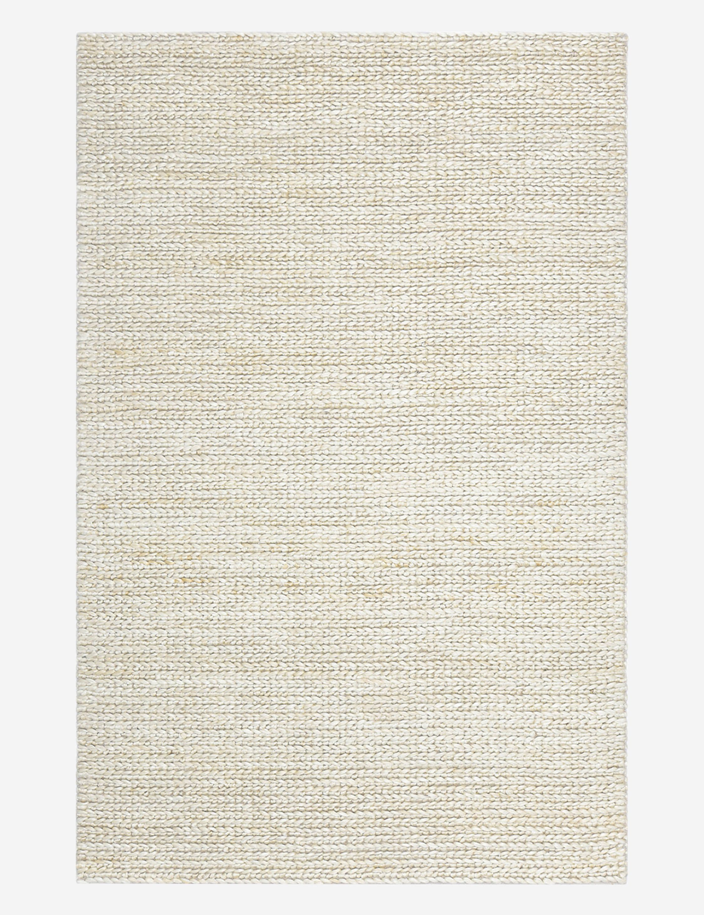 Beige Hand-Knotted Cotton Rectangular Area Rug 2' x 3'