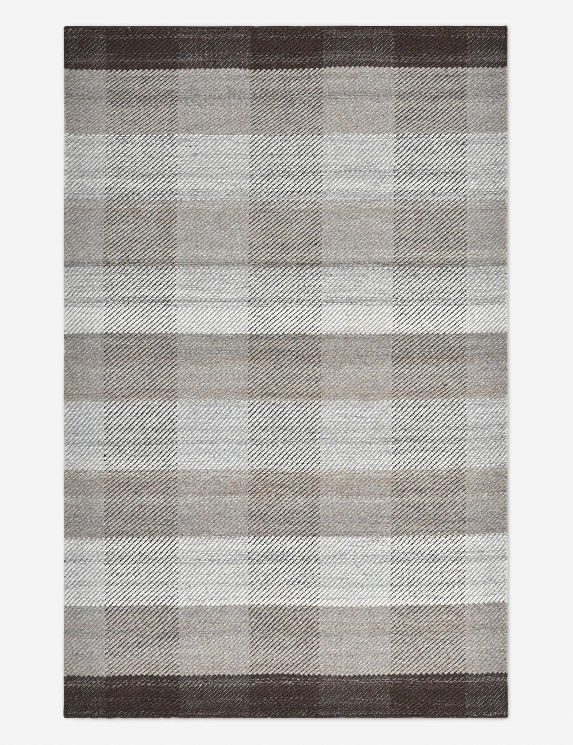 Elysian Gray 8' x 10' Handwoven Wool Blend Easy-Care Rug