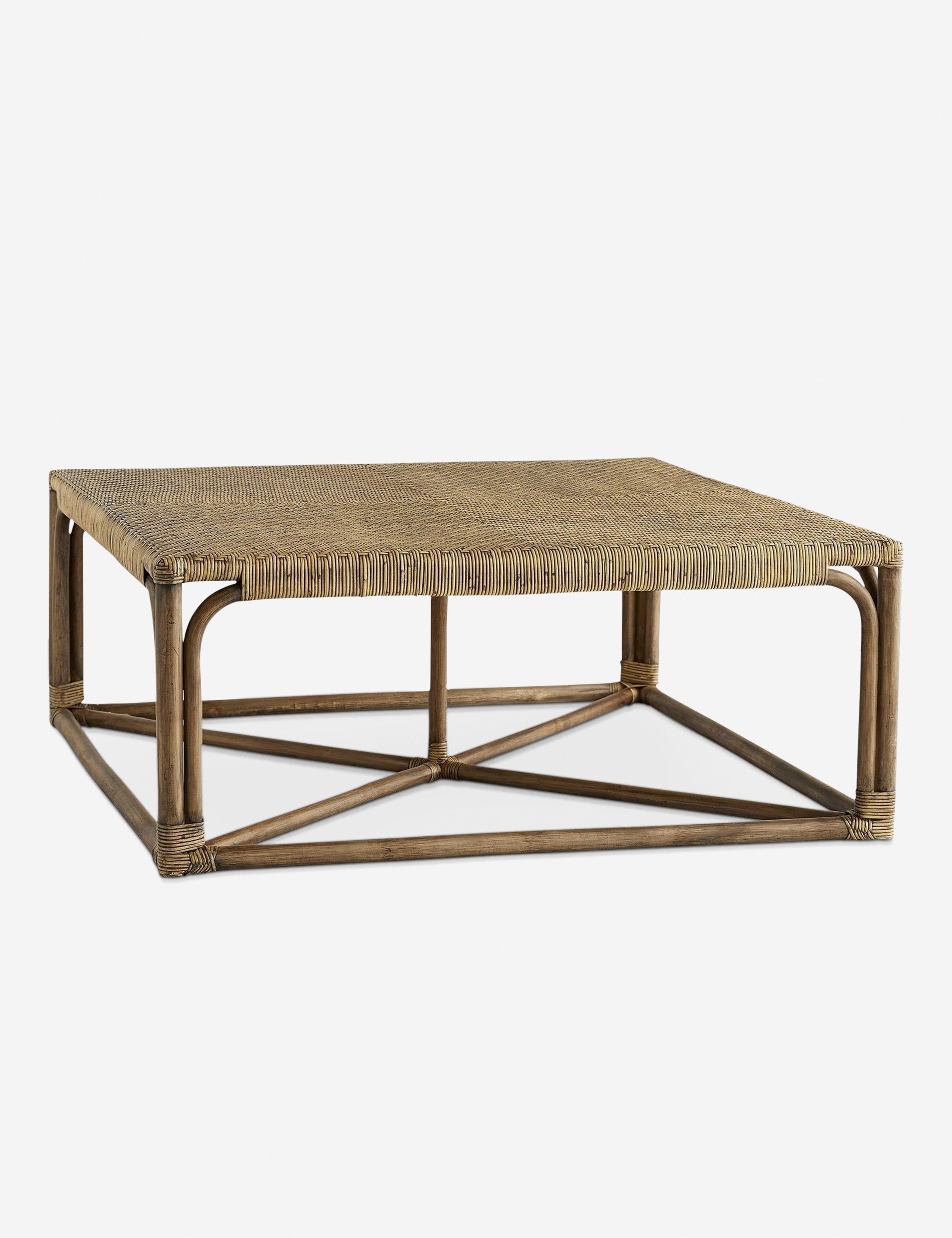 Underhill 40'' Square Woven Rattan Coffee Table