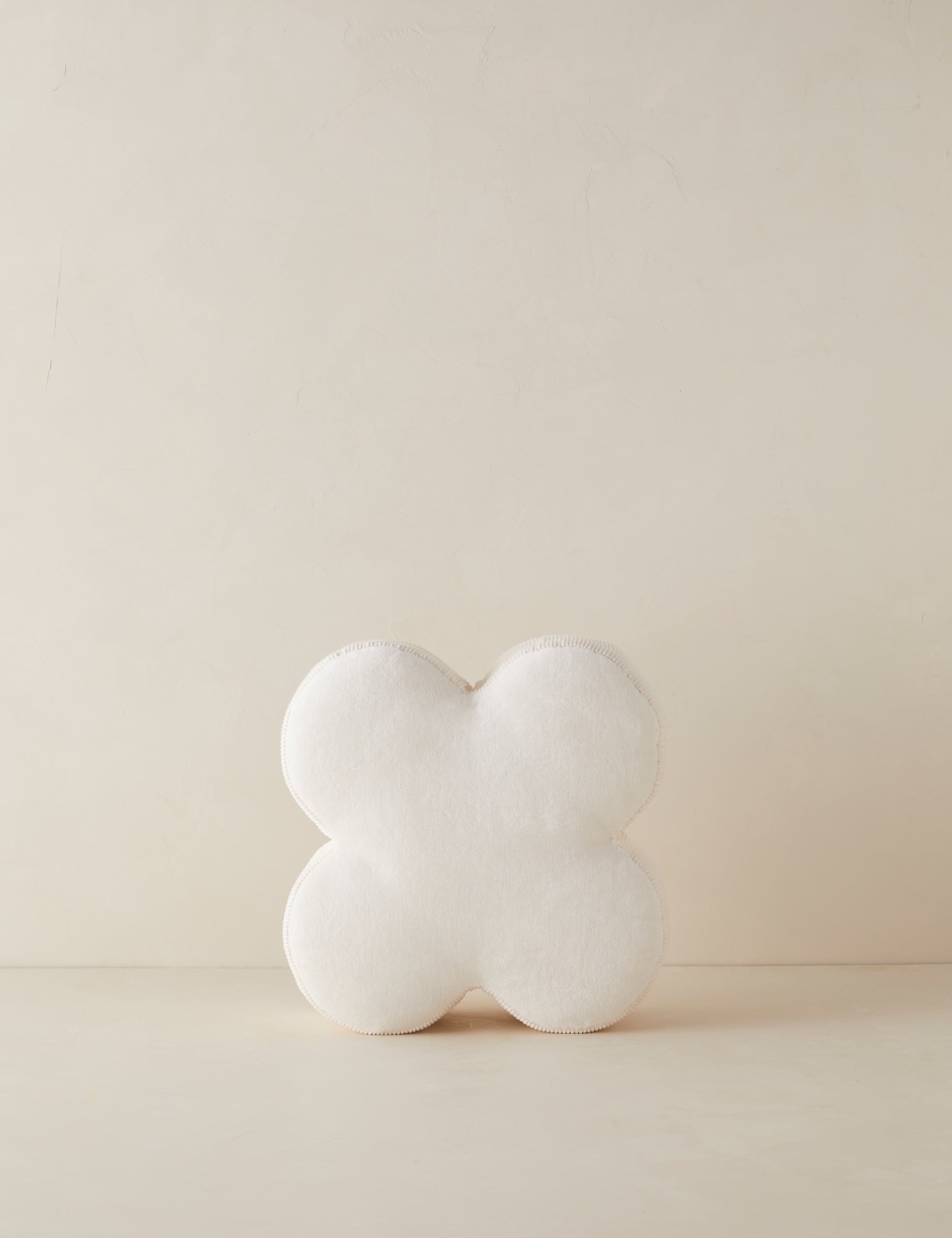 Ivory Velvet Clover Pillow by Sarah Sherman Samuel