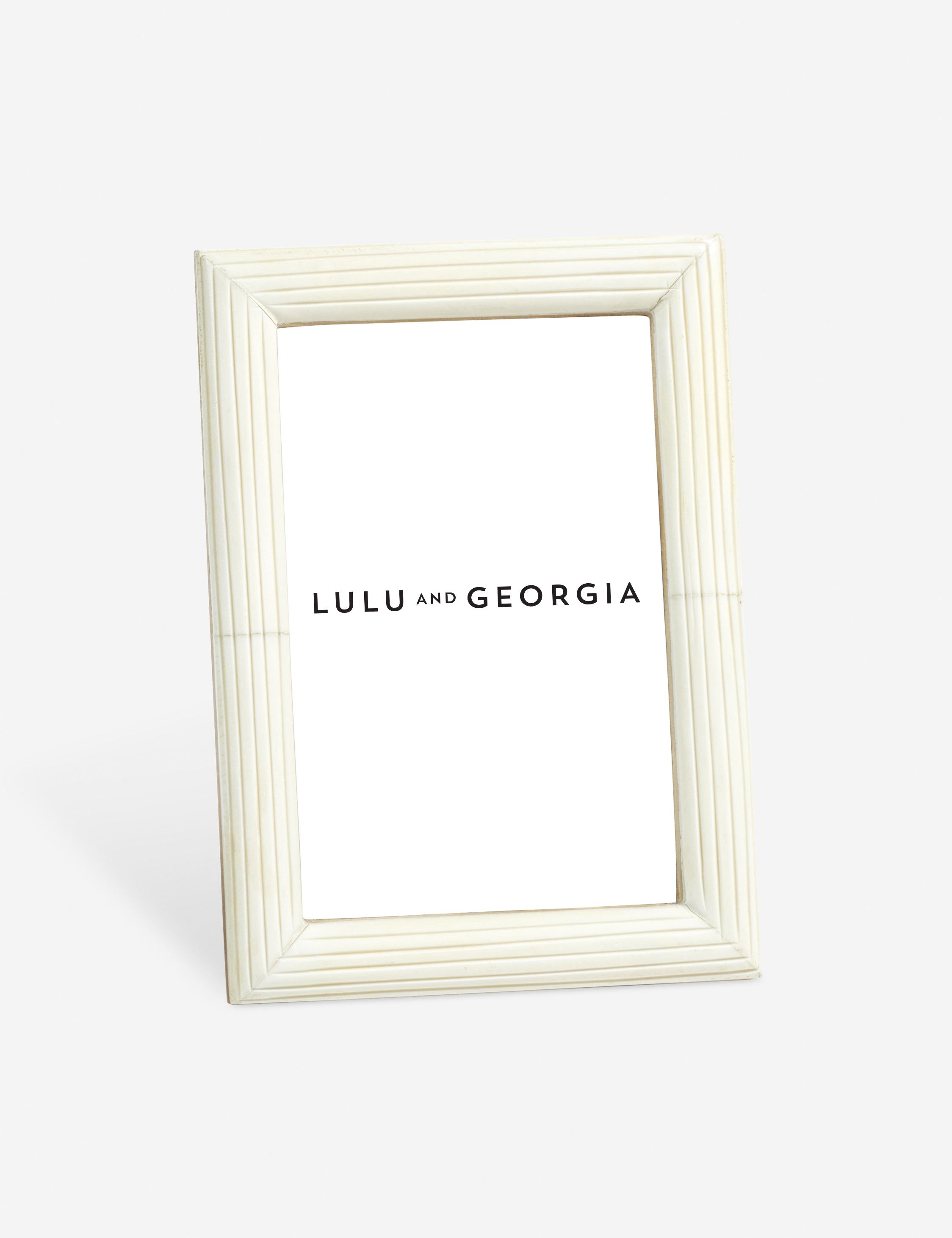 White Bone Inlay 4" x 6" Tabletop Picture Frame