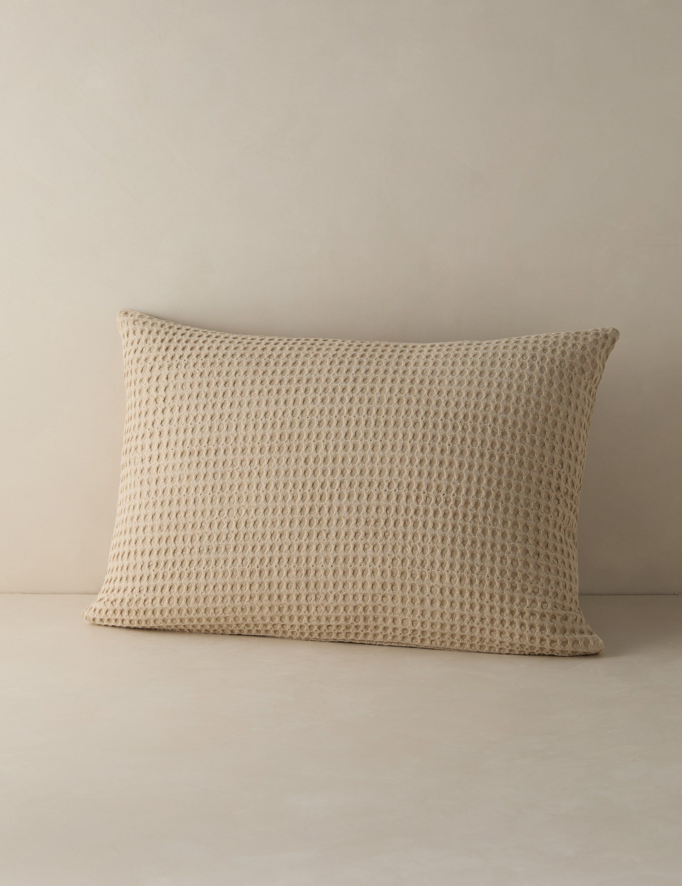Zuma Natural Waffle Weave Cotton King Sham