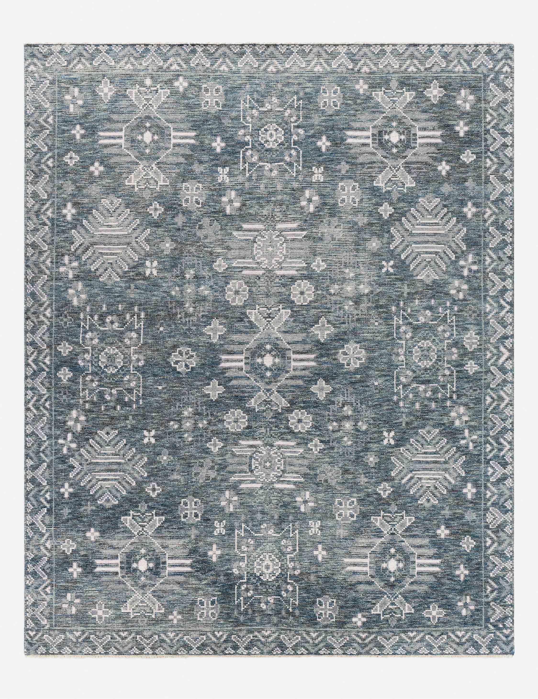 Elspeth Hand-Knotted Black Wool-Blend 8' x 10' Rug