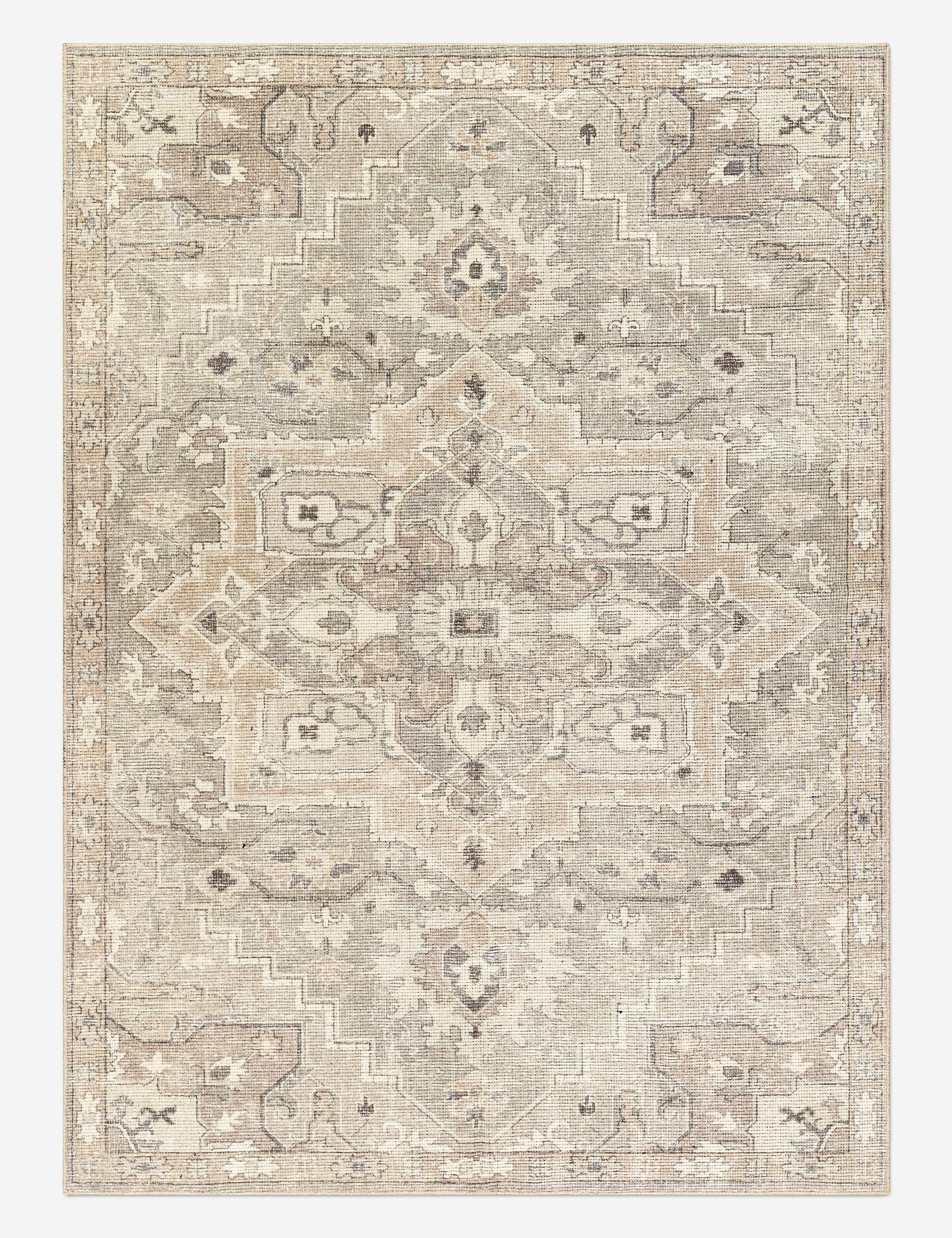 Gray Synthetic Rectangular Traditional Medallion Rug 2'2" x 3'9"