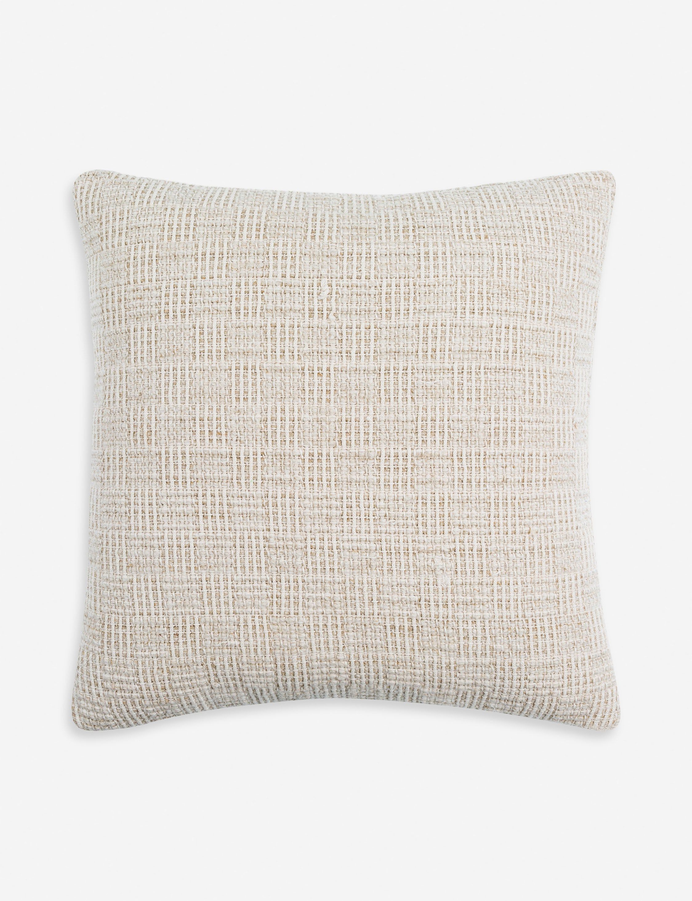 Kinoko 22" x 22" Beige Linen-Cotton Blend Pillow