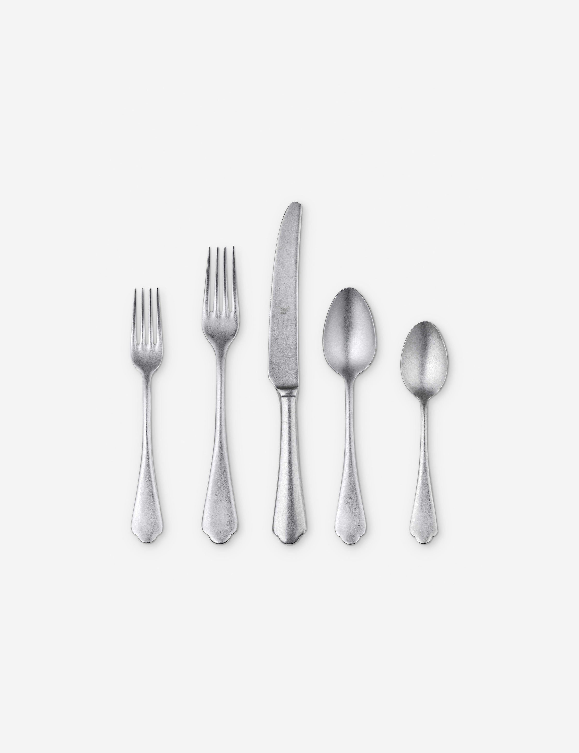 Pewter Stainless Steel 20-Piece Flatware Set