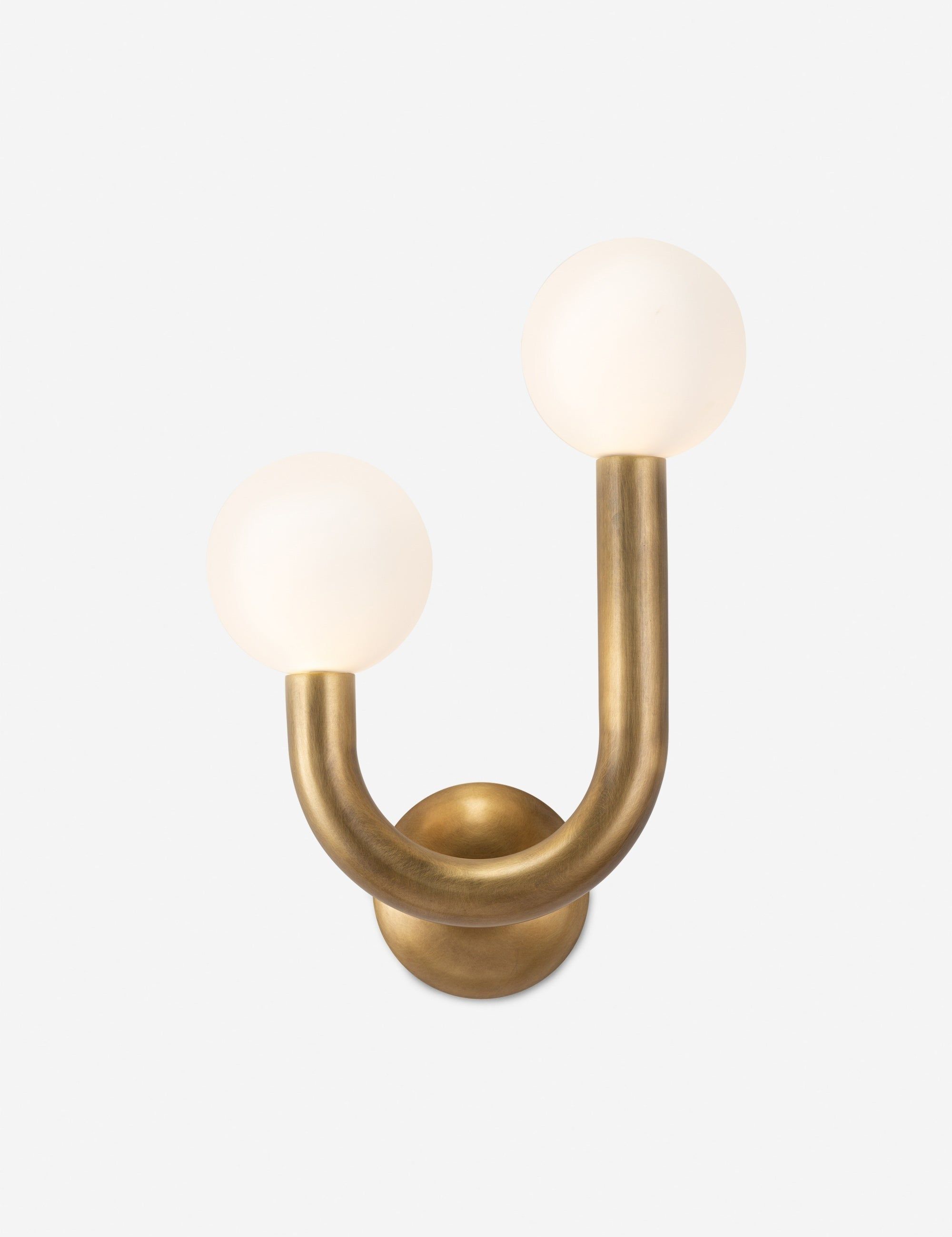 Charming Modern Playful 2-Light Brass Wall Sconce