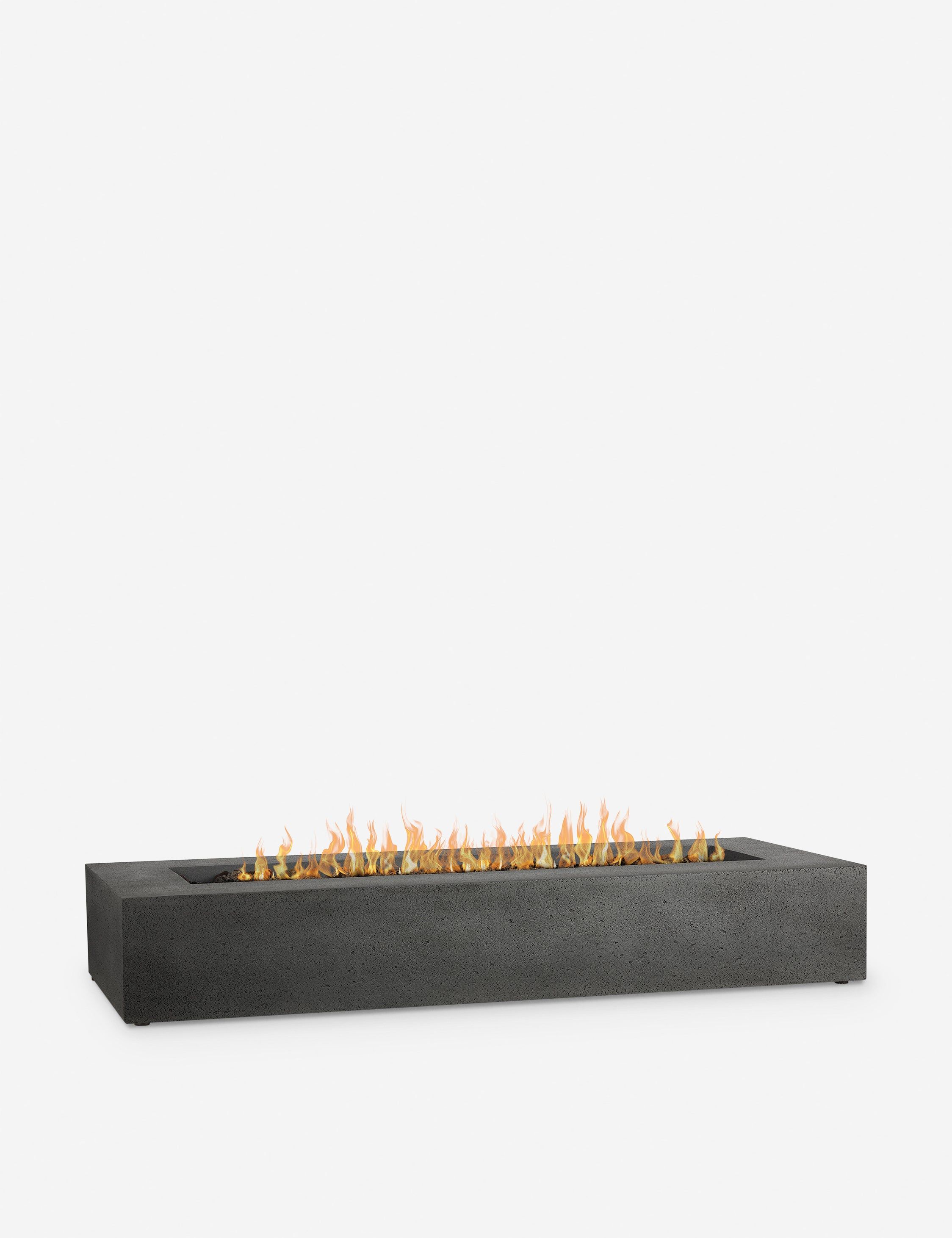 Carbon Glass Fiber Reinforced Concrete Long Rectangle Fire Pit Table