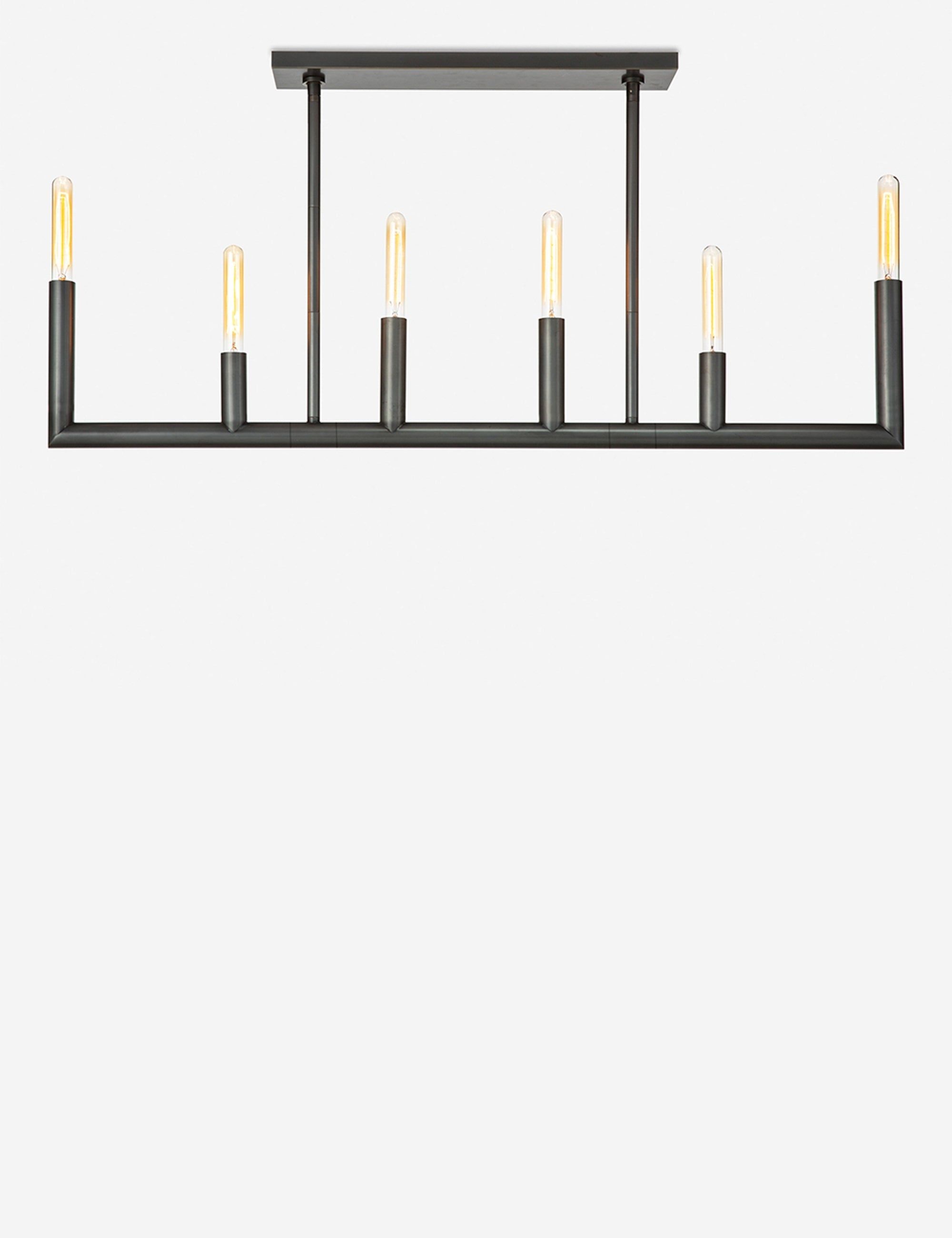 Elegant Industrial-Modern 6-Light Chandelier in Oil Rubbed Bronze