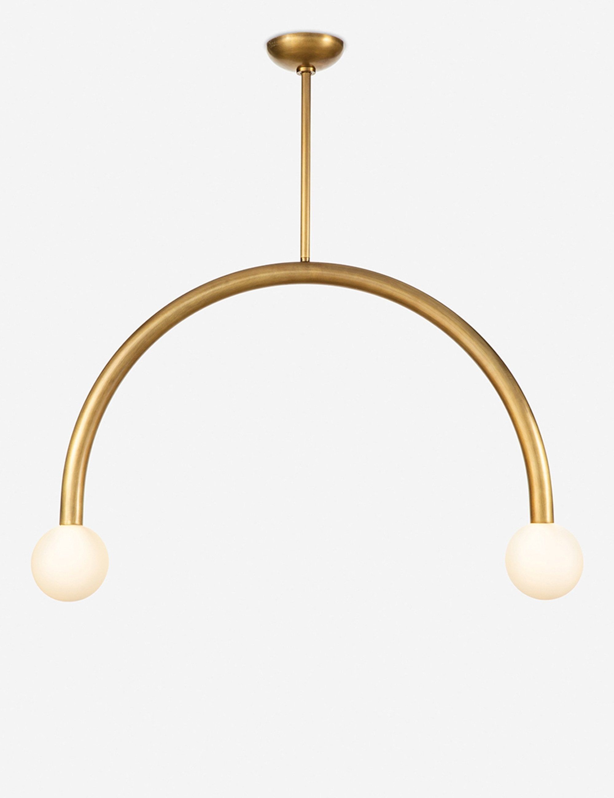 Happy Modern Globe Pendant Light in Natural Brass with LED