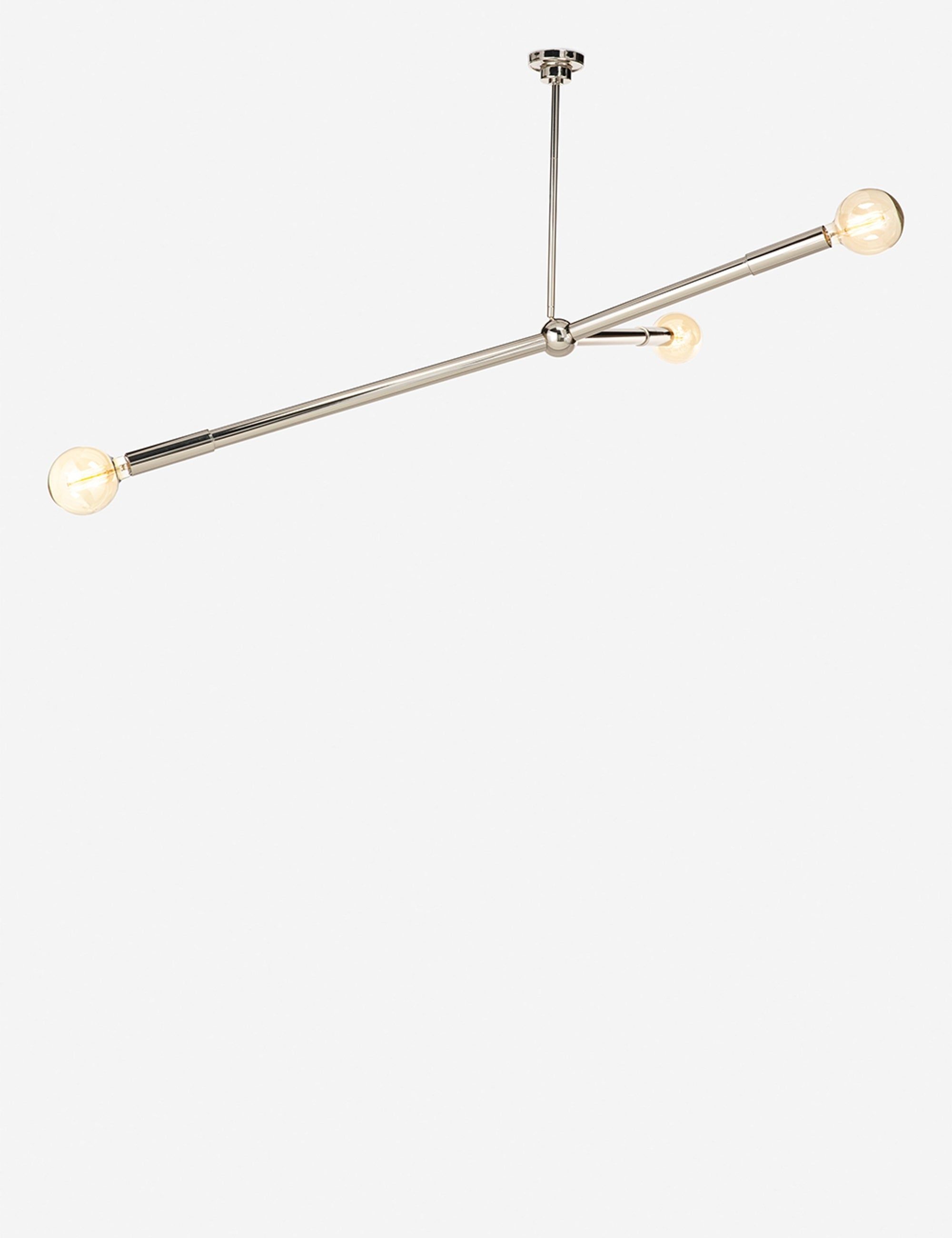 Polished Nickel 3-Light Sputnik Chandelier with Adjustable Arms