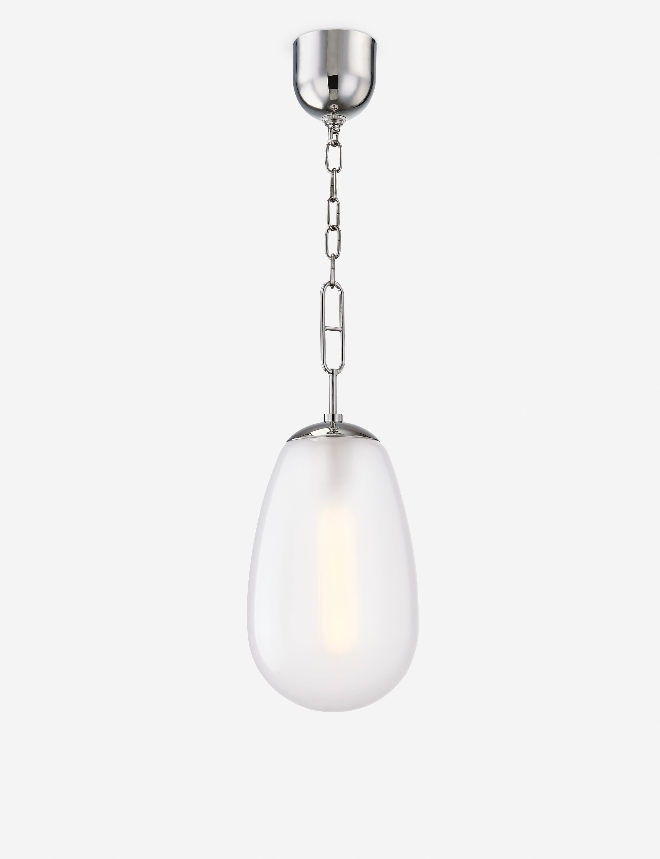 Elegant Bruckner Polished Nickel Pendant with Clear Crystal Glass Shade